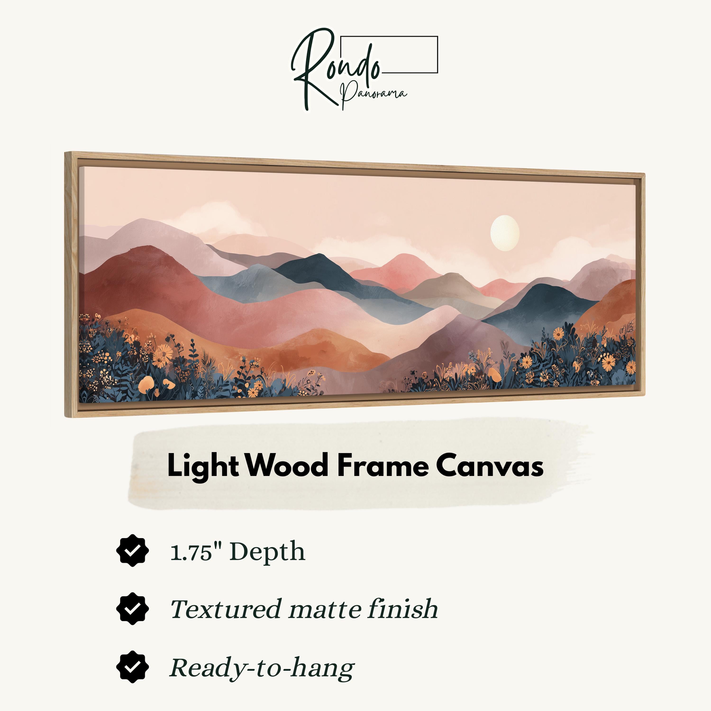 Light wood frame canvas