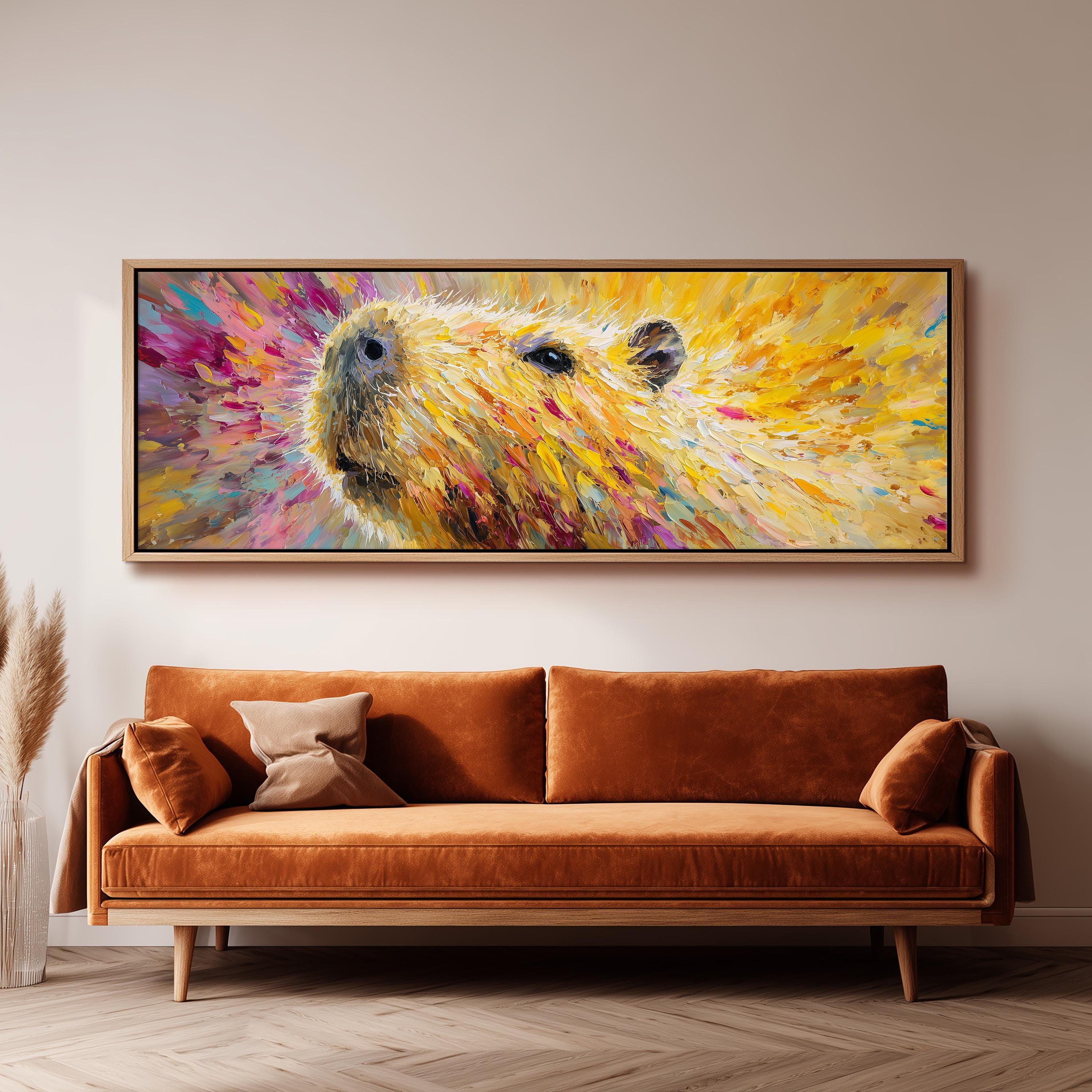 Colorful Capybara - Abstract Animal Art