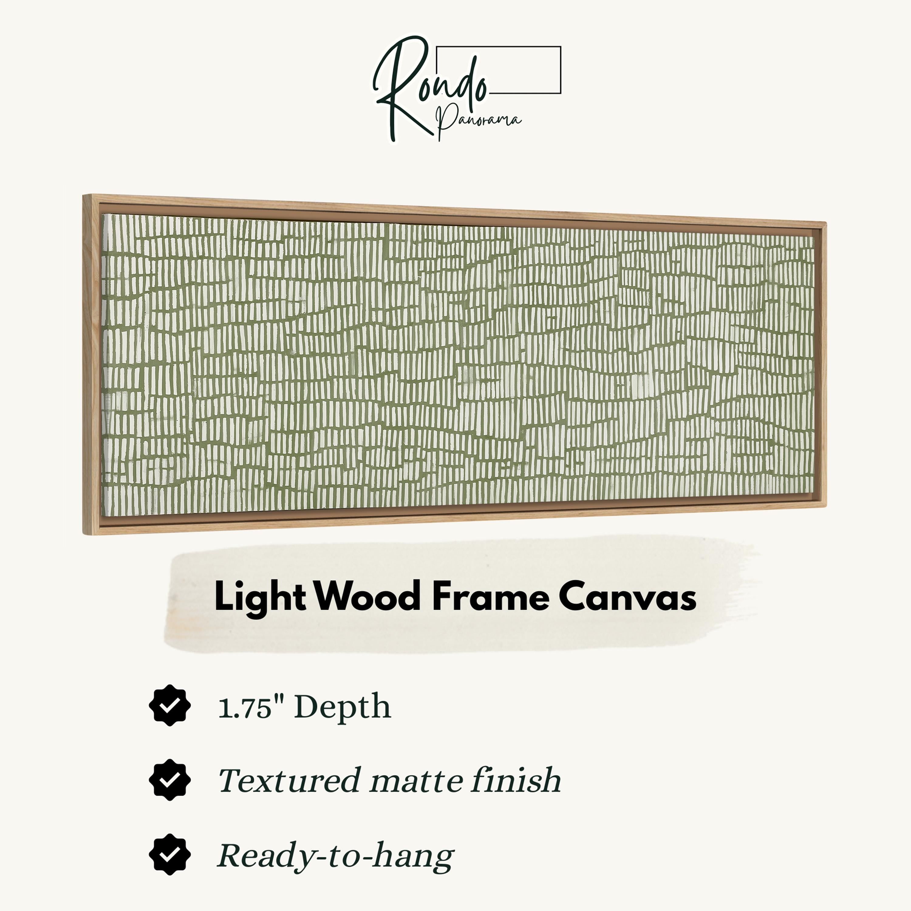 Light wood frame canvas