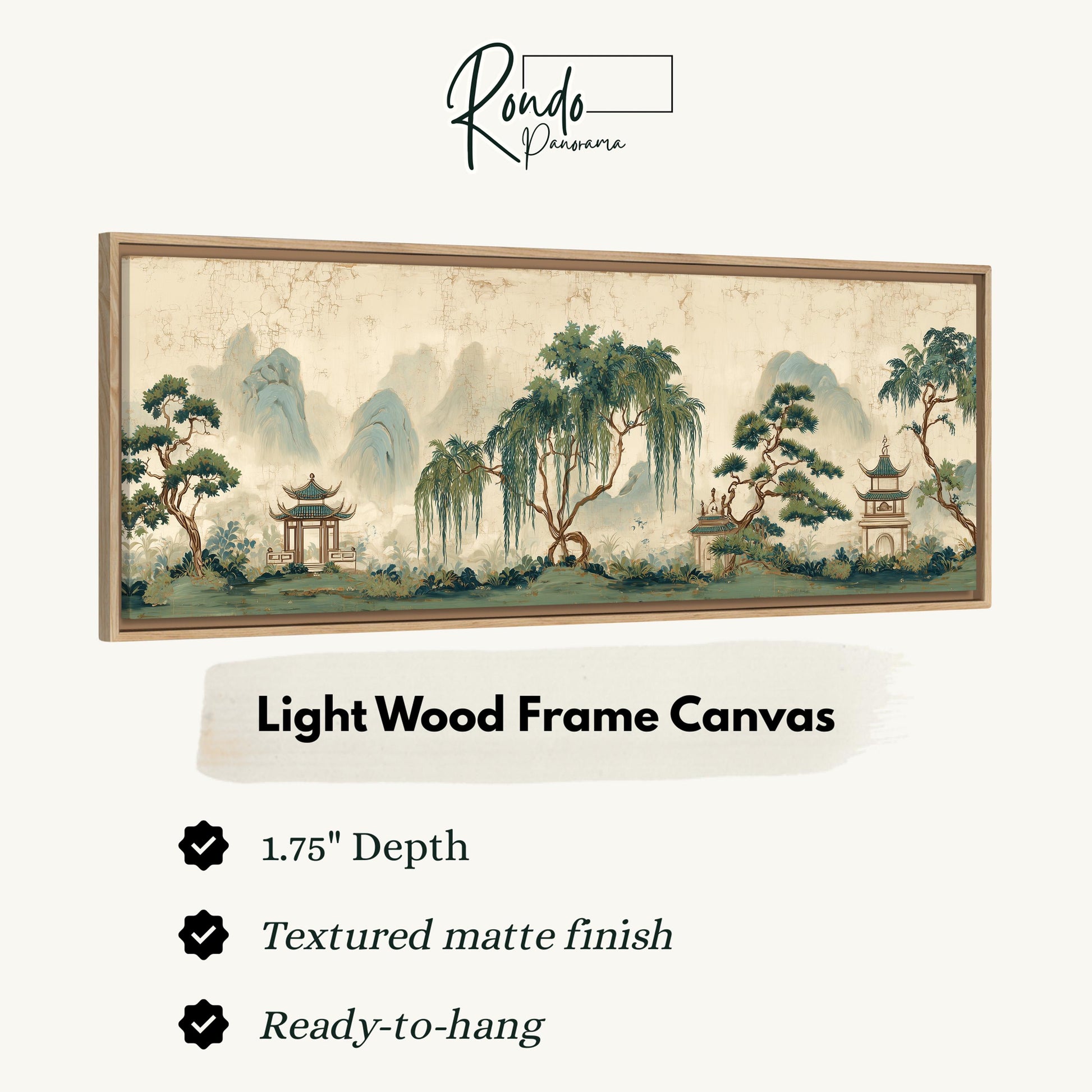 Light wood frame canvas