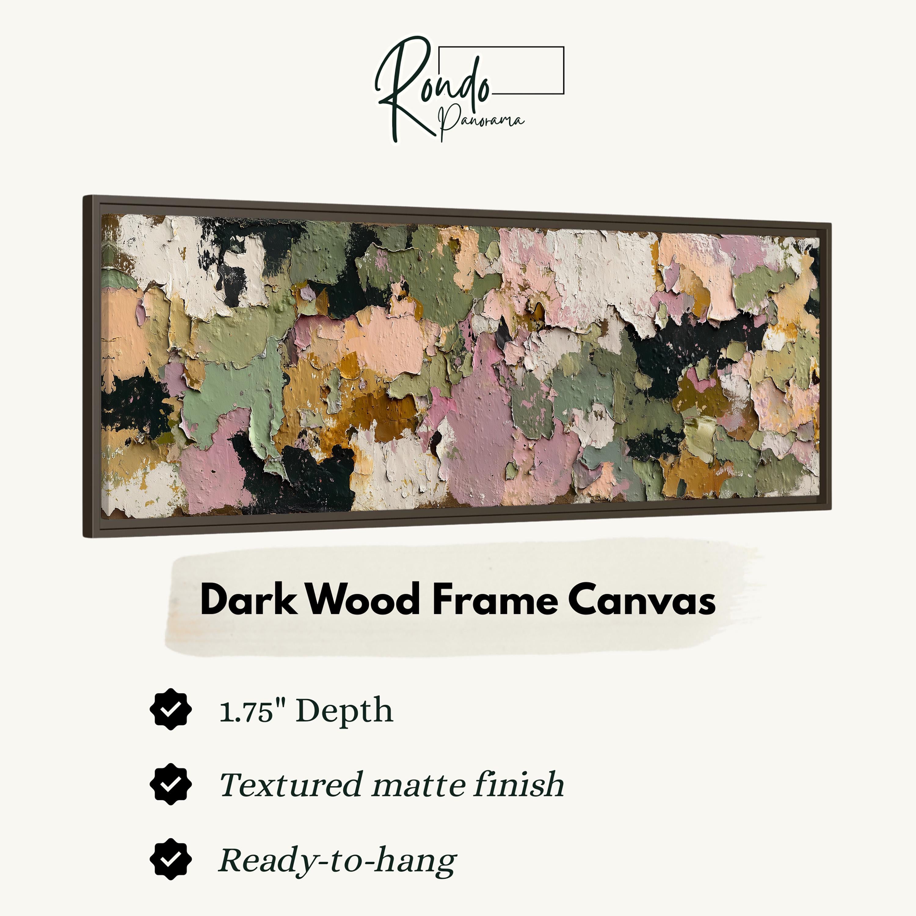 The image is a framed artwork with a textured matte finish, featuring a dark wood frame. The artwork has a 1.75" depth and is ready to hang.