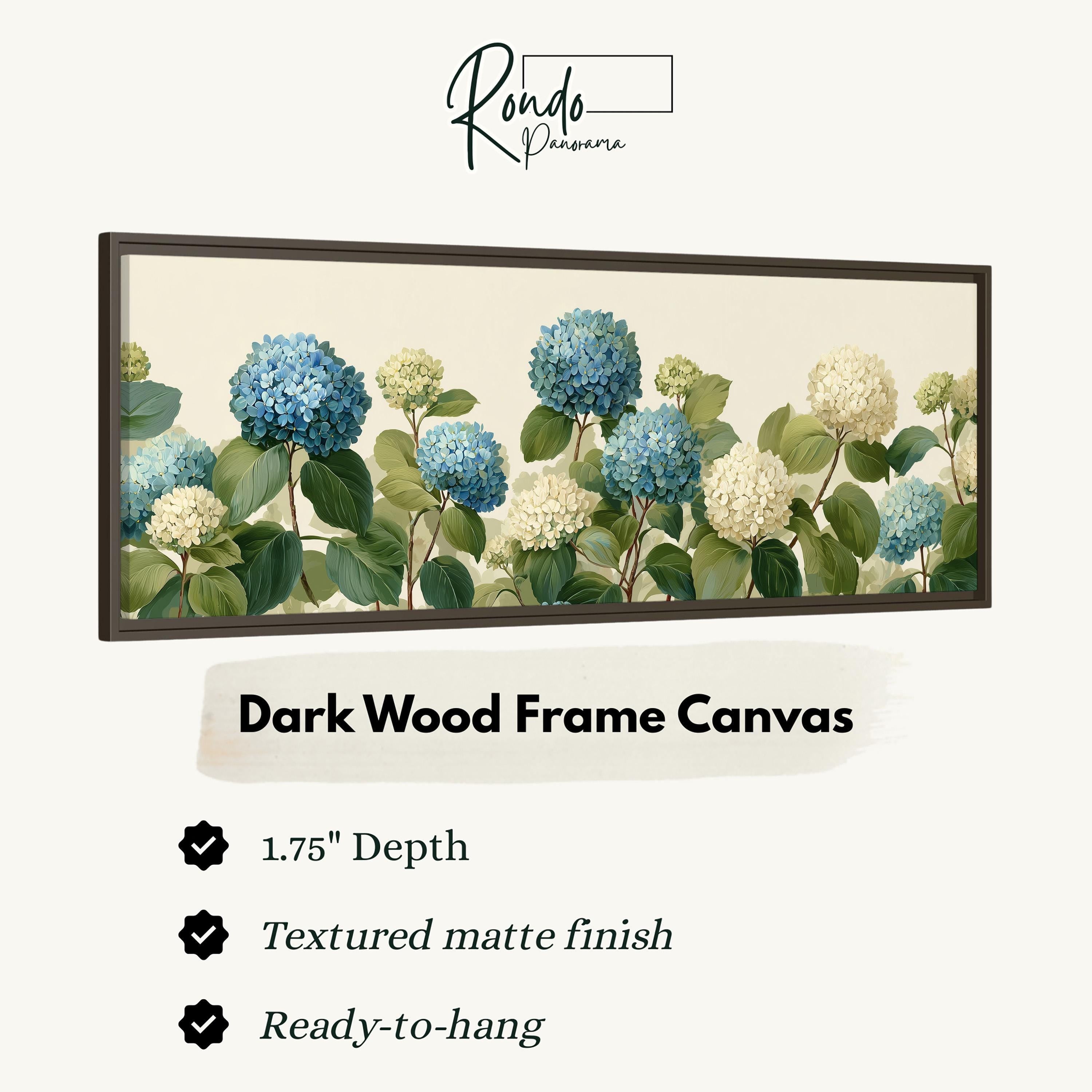 Blue Hydrangea - Wide Panoramic Floral Wall Art