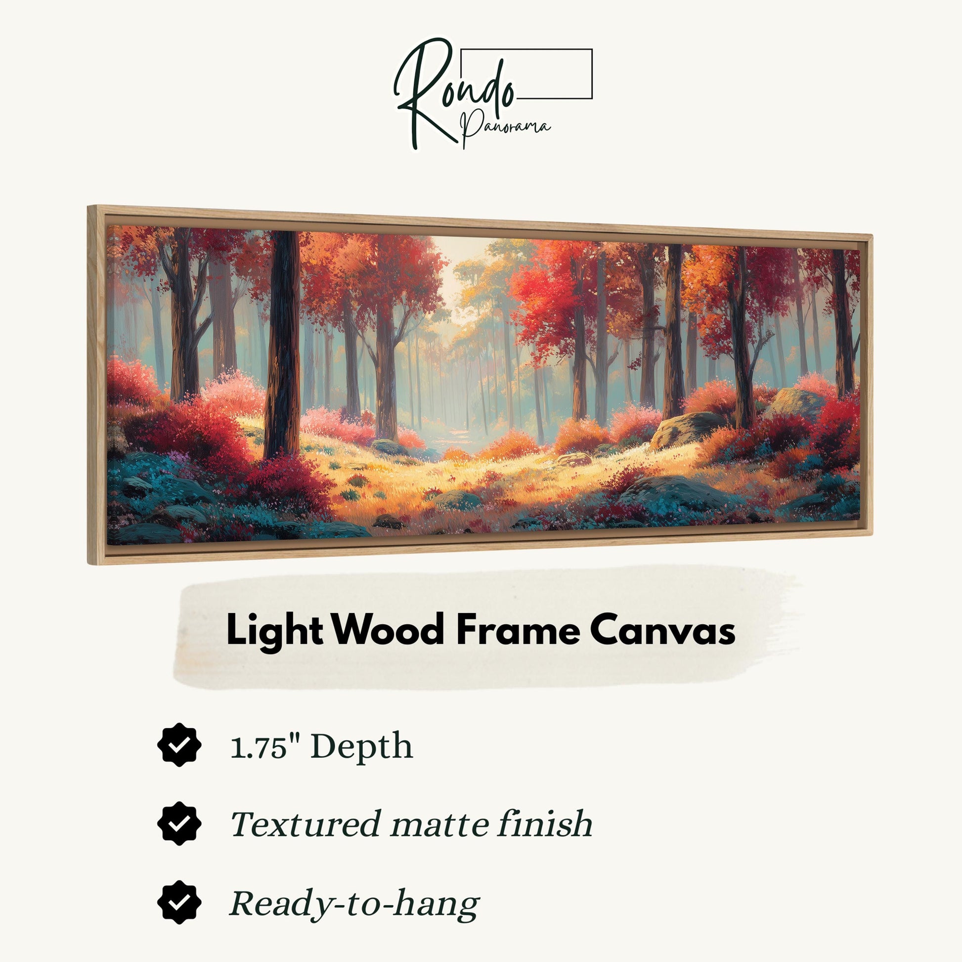 Light wood frame canvas