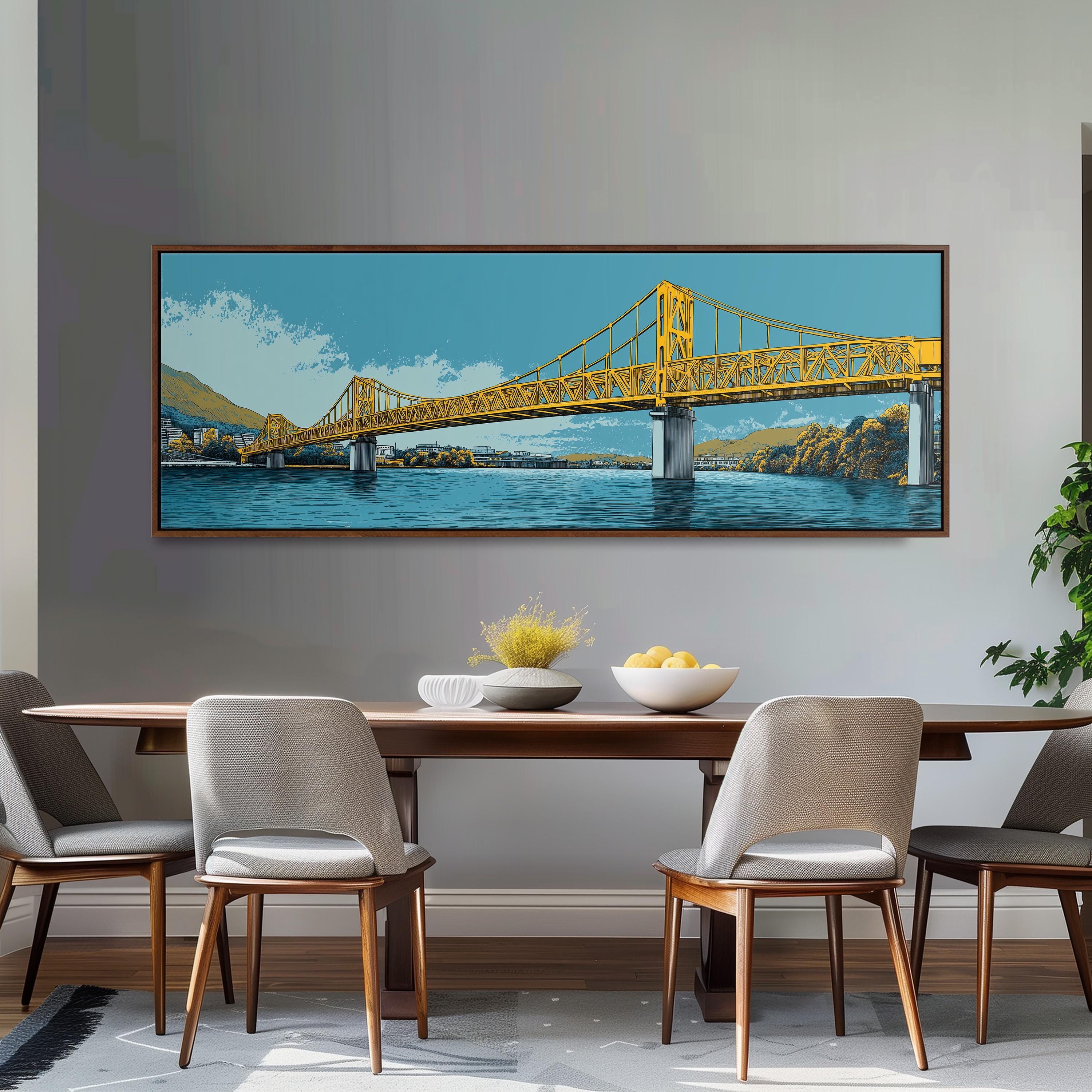 Three Sisters Bridge - Wide Panoramic Canvas