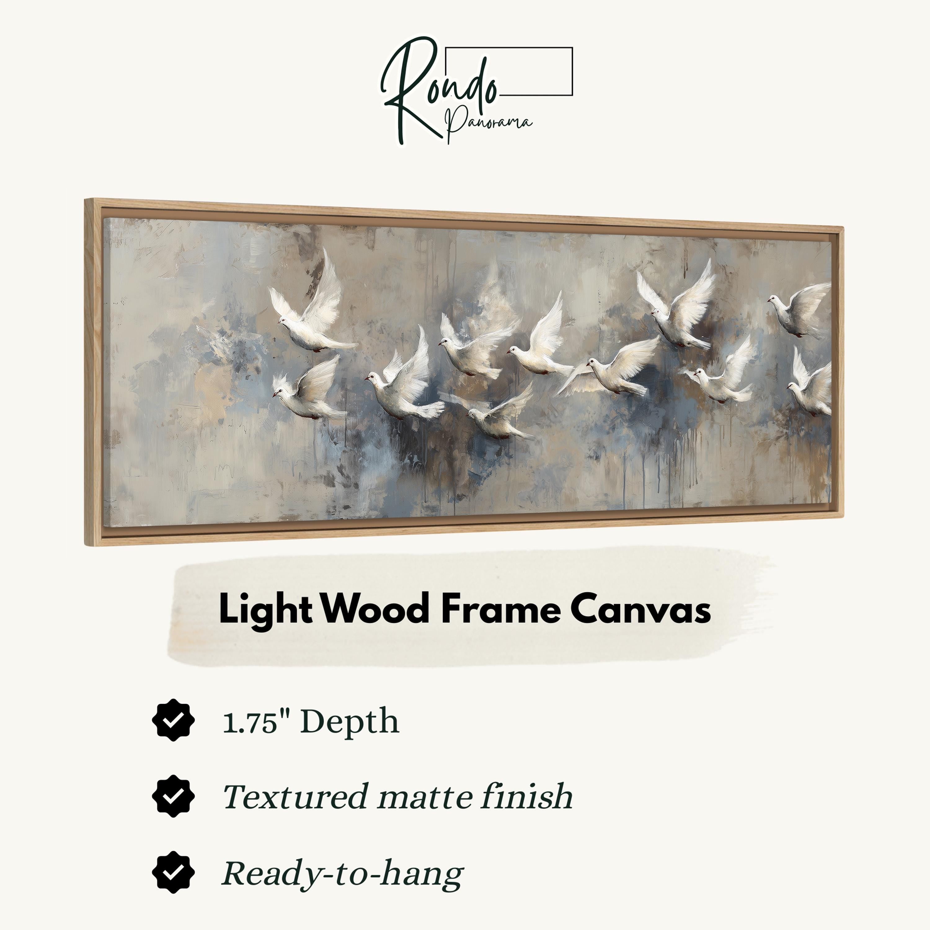 Light wood frame canvas