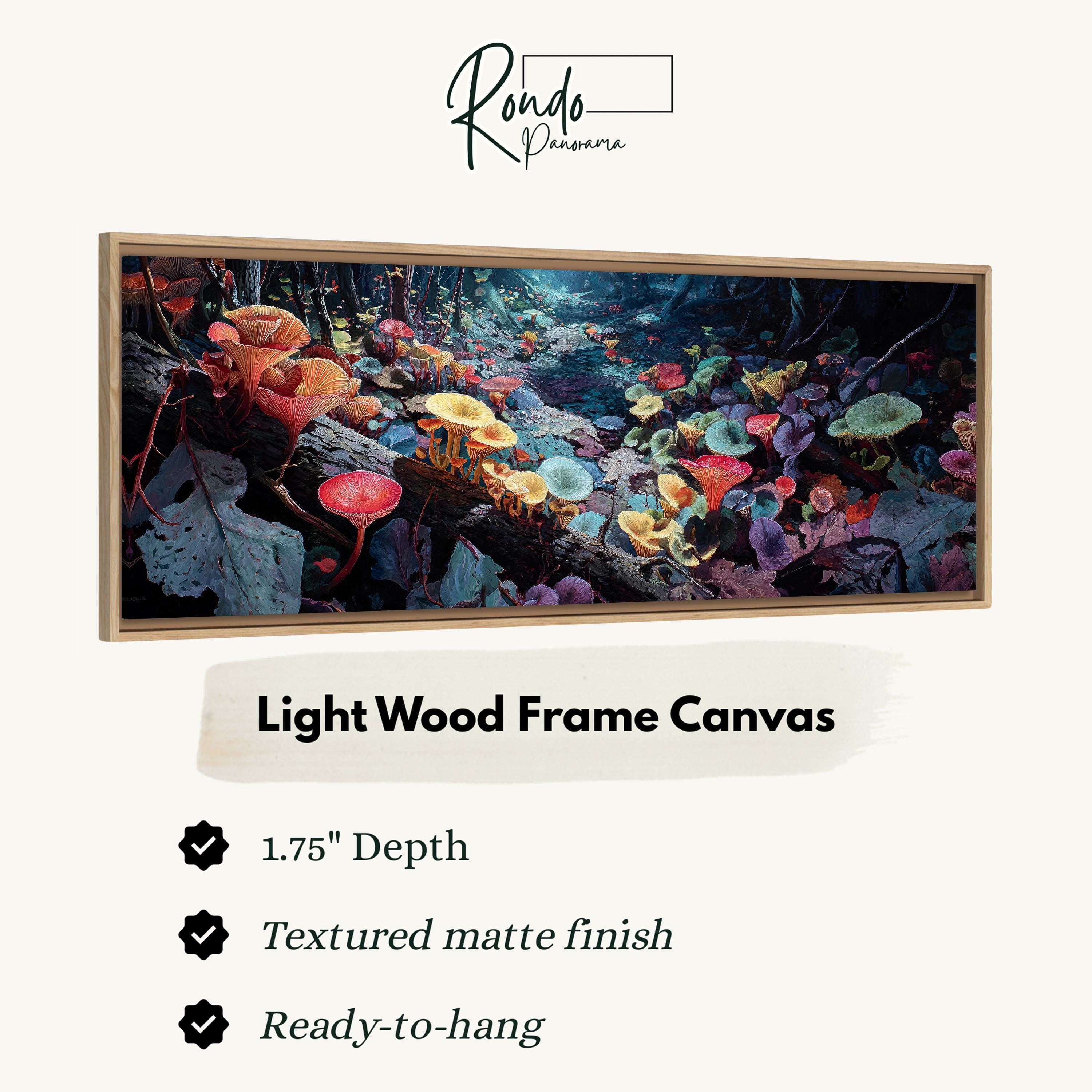 The image is a framed canvas depicting a vibrant underwater scene with a variety of colorful marine life, including fish, coral, and other aquatic organisms.