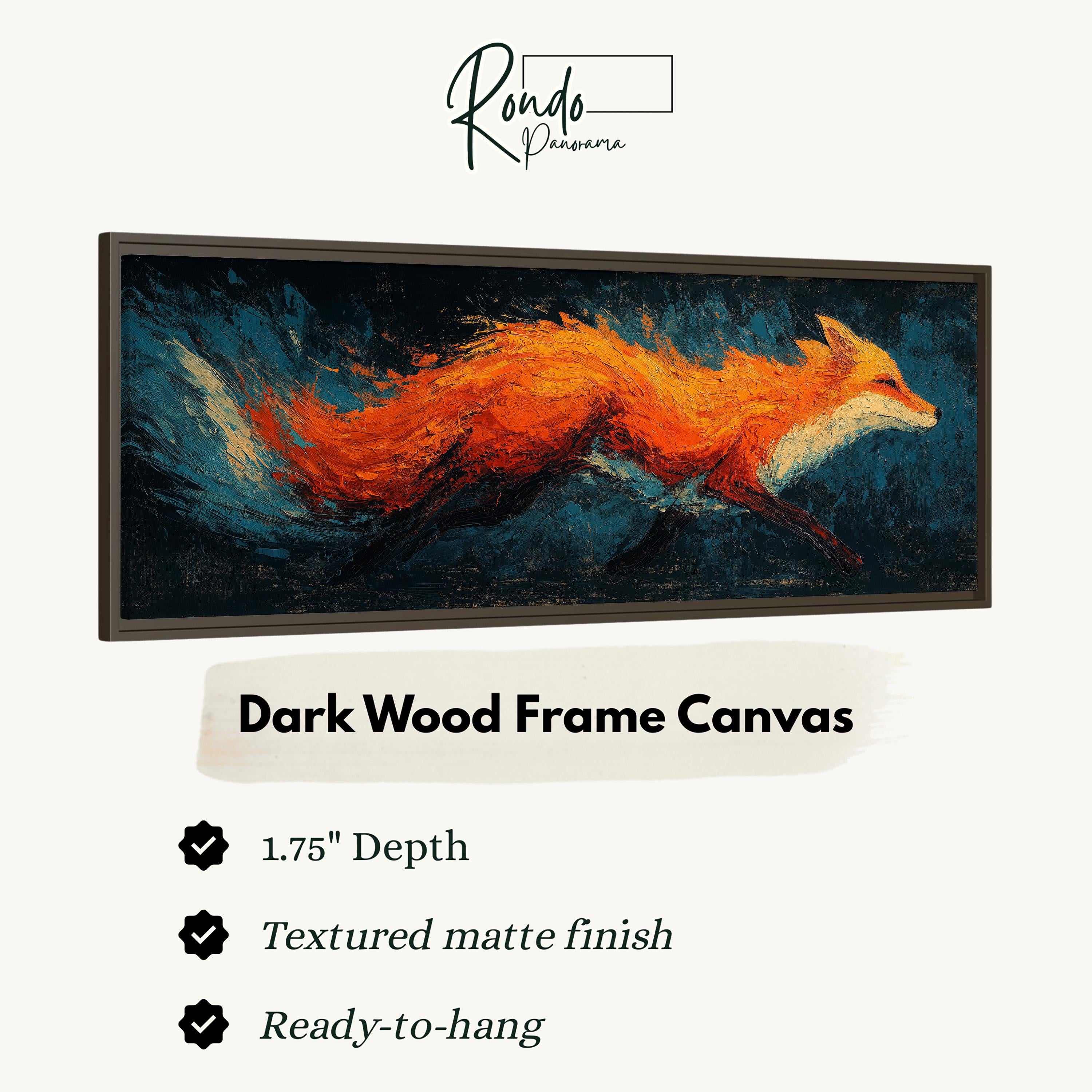 Abstract Fox Art - Wide Panoramic Canvas