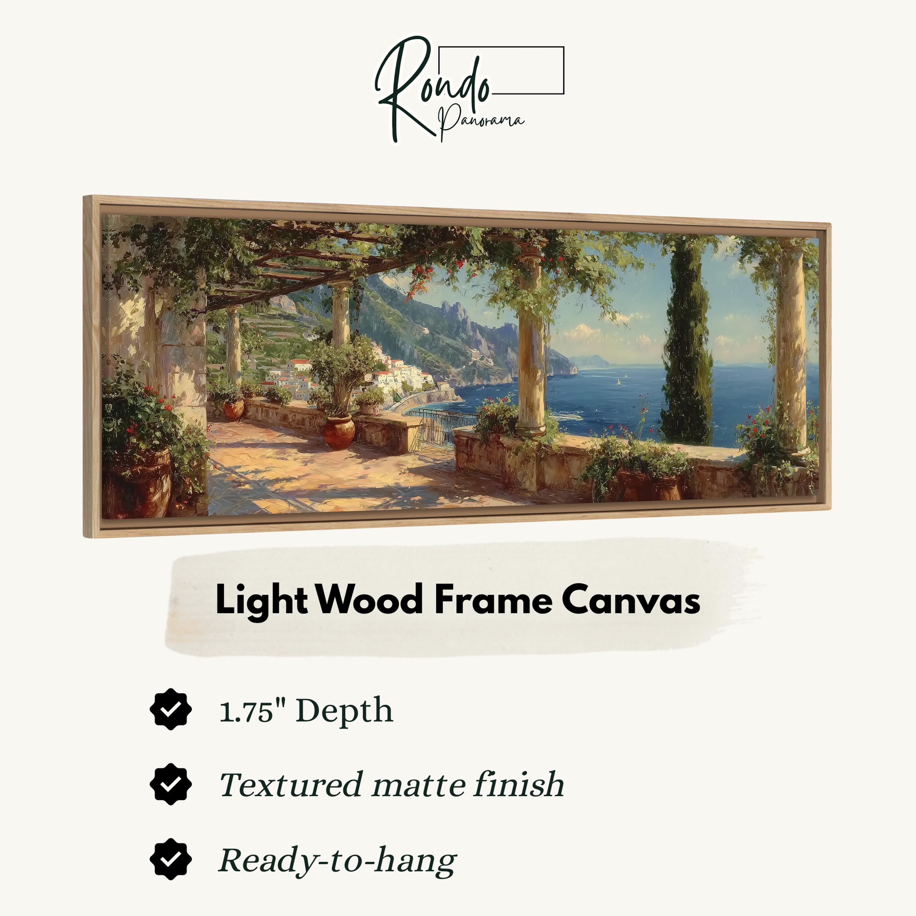 Light wood frame canvas