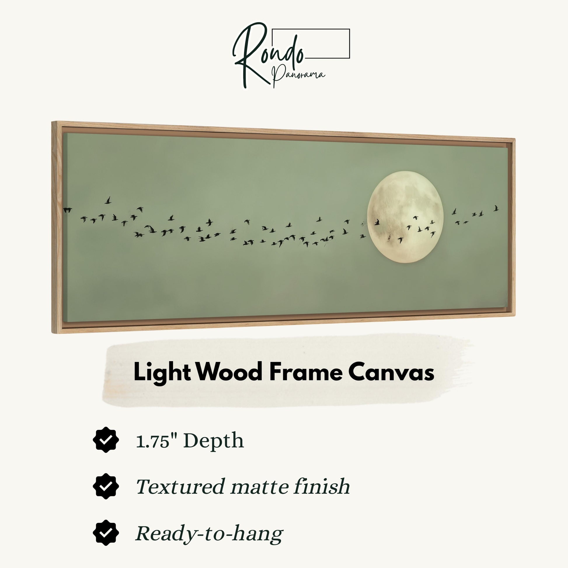 Light wood frame canvas