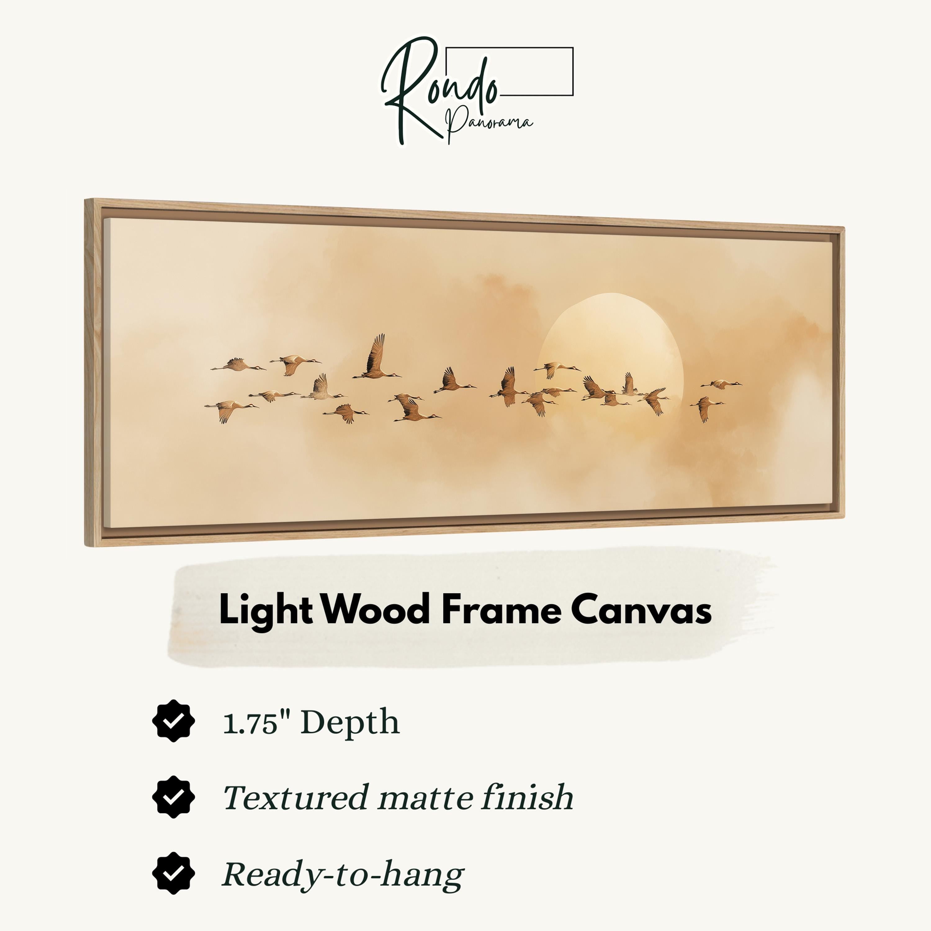Light wood frame canvas