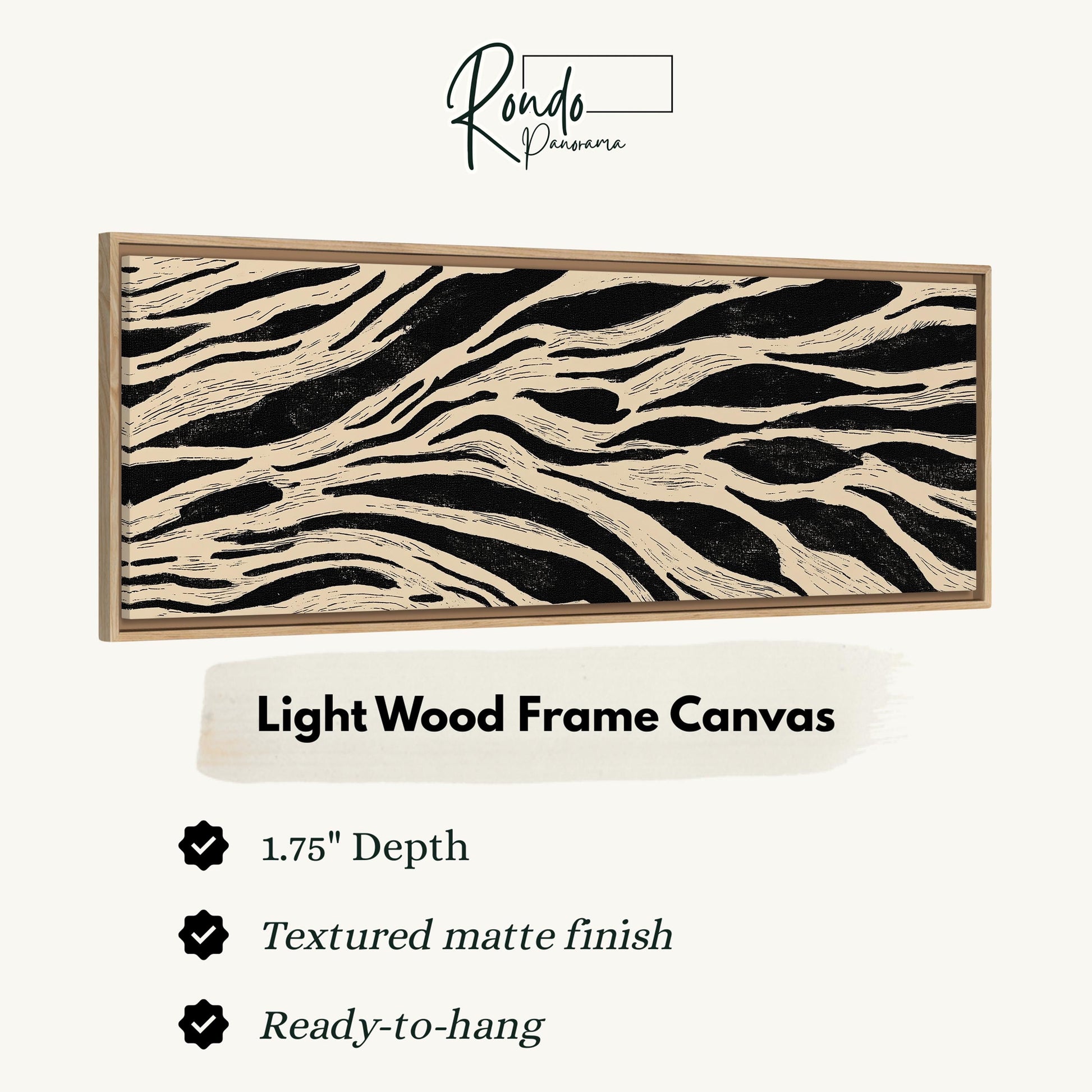Light wood frame canvas