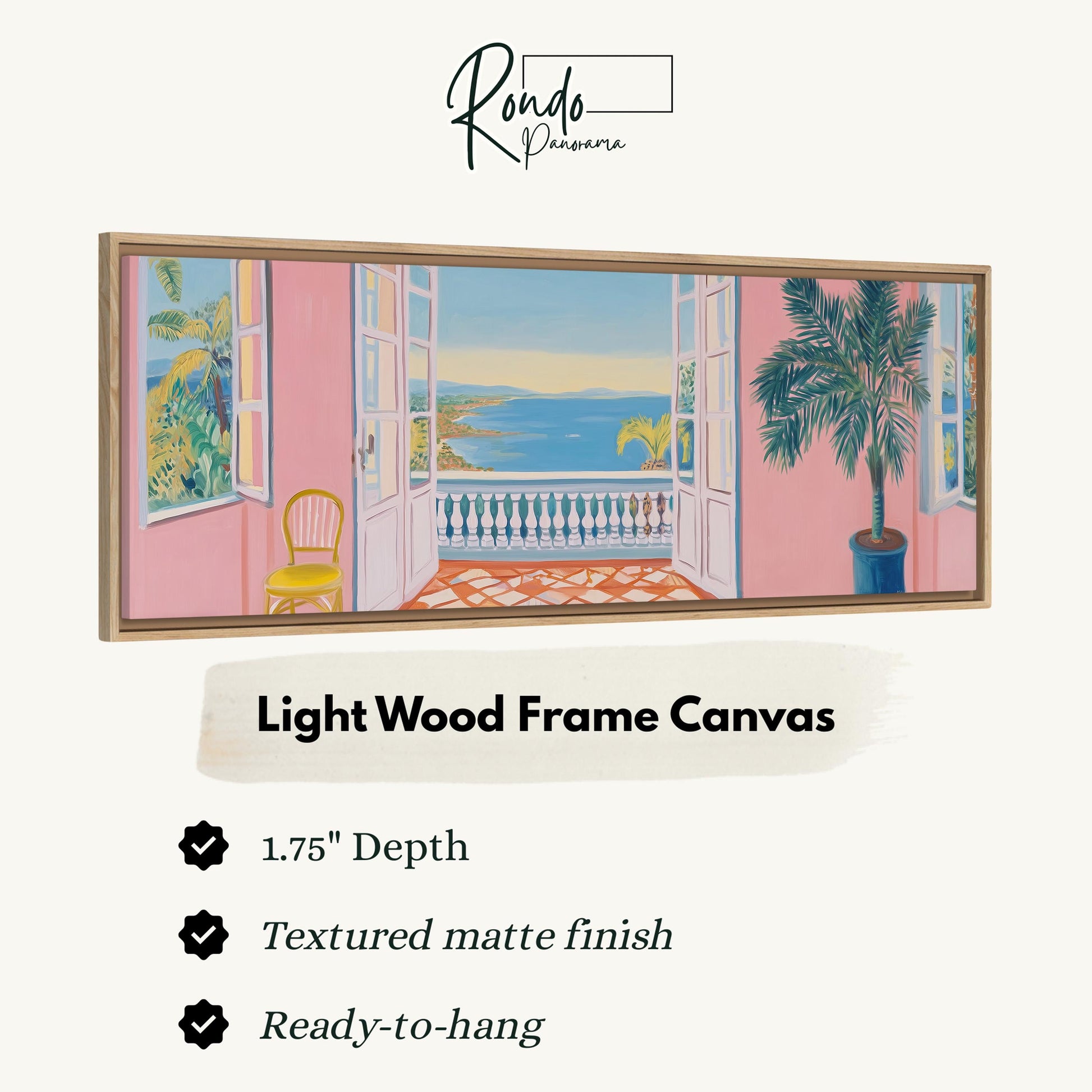 Light wood frame canvas