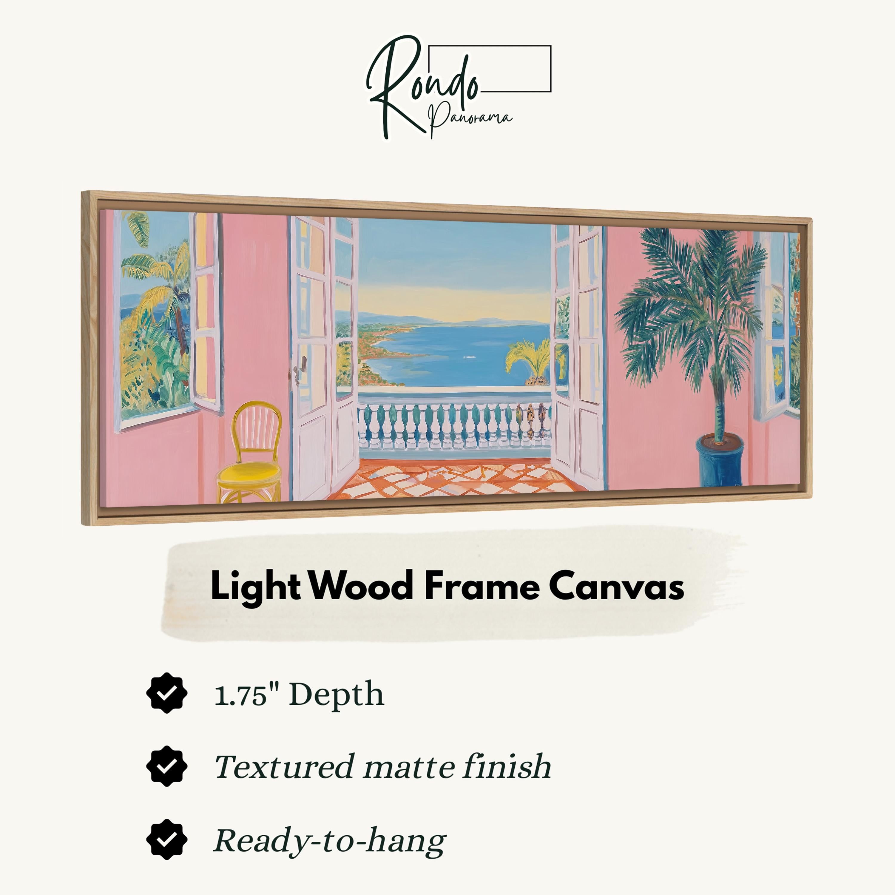 Light wood frame canvas