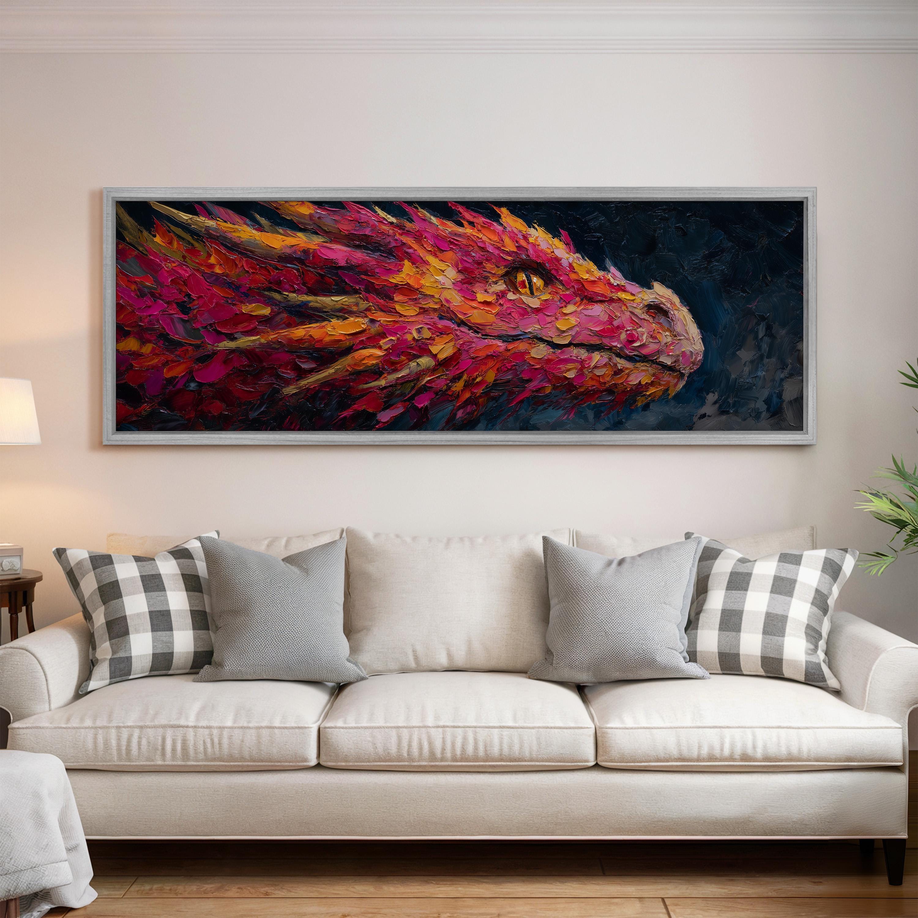 Abstract Dragon - Wide Panoramic Canvas