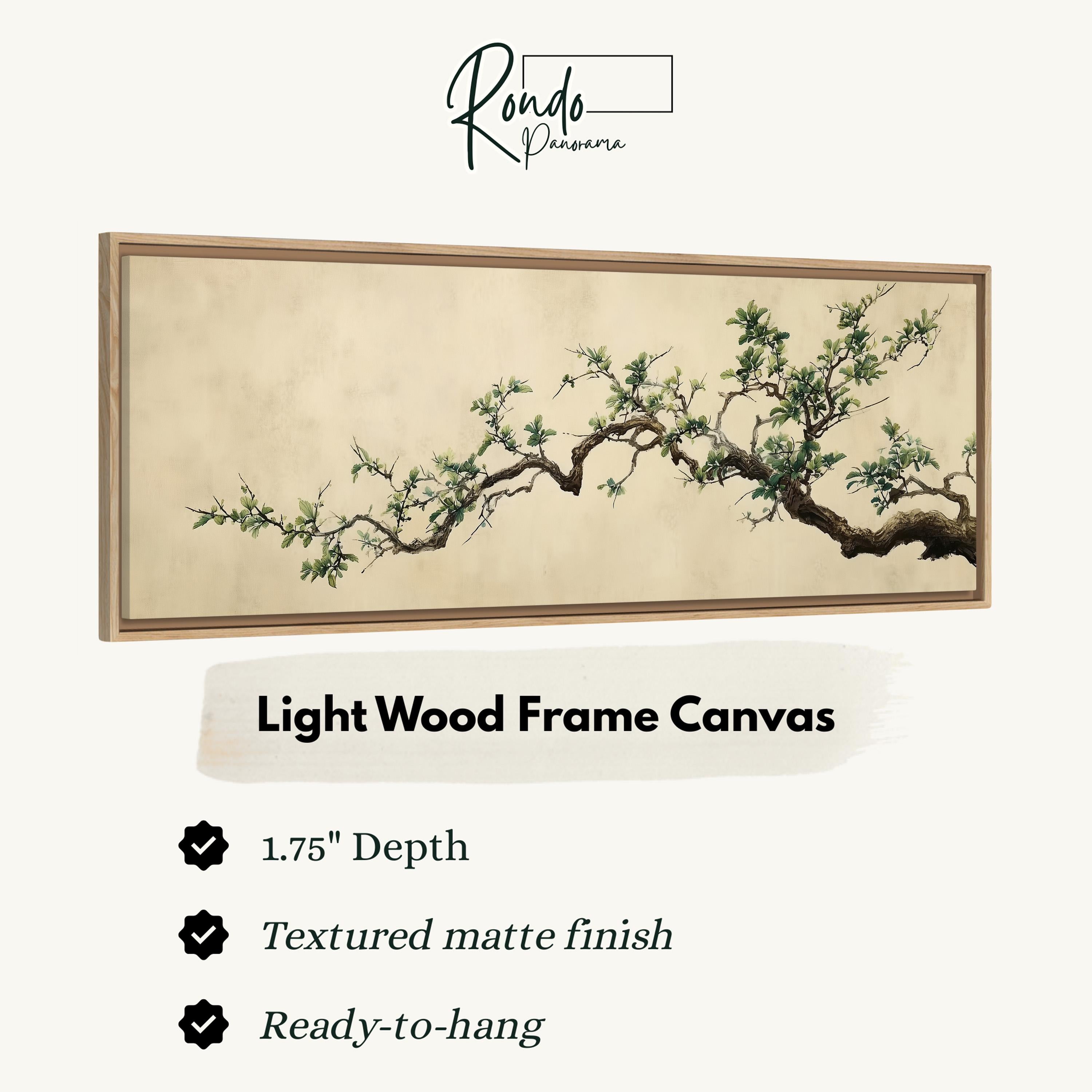 Light wood frame canvas