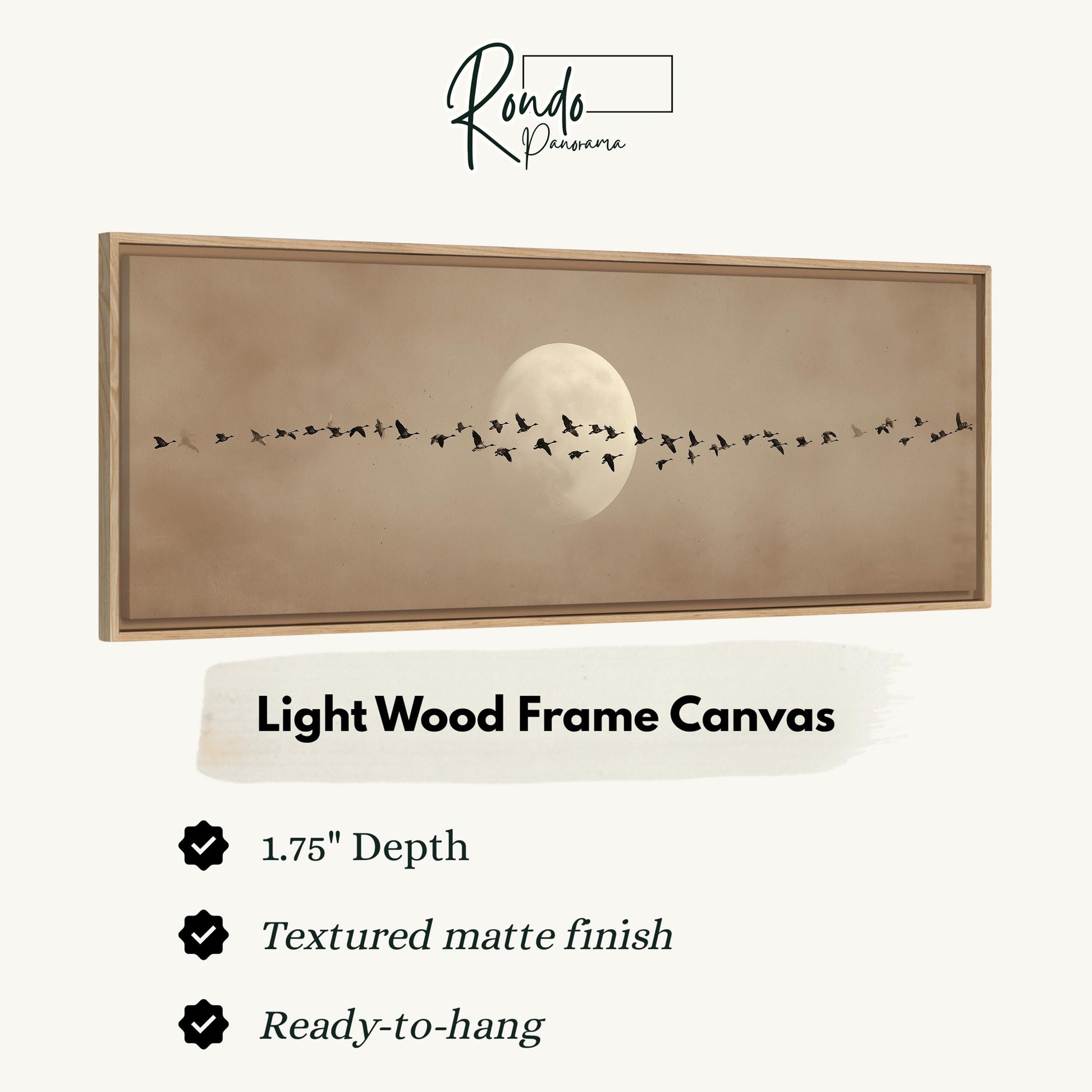 Light wood frame canvas
