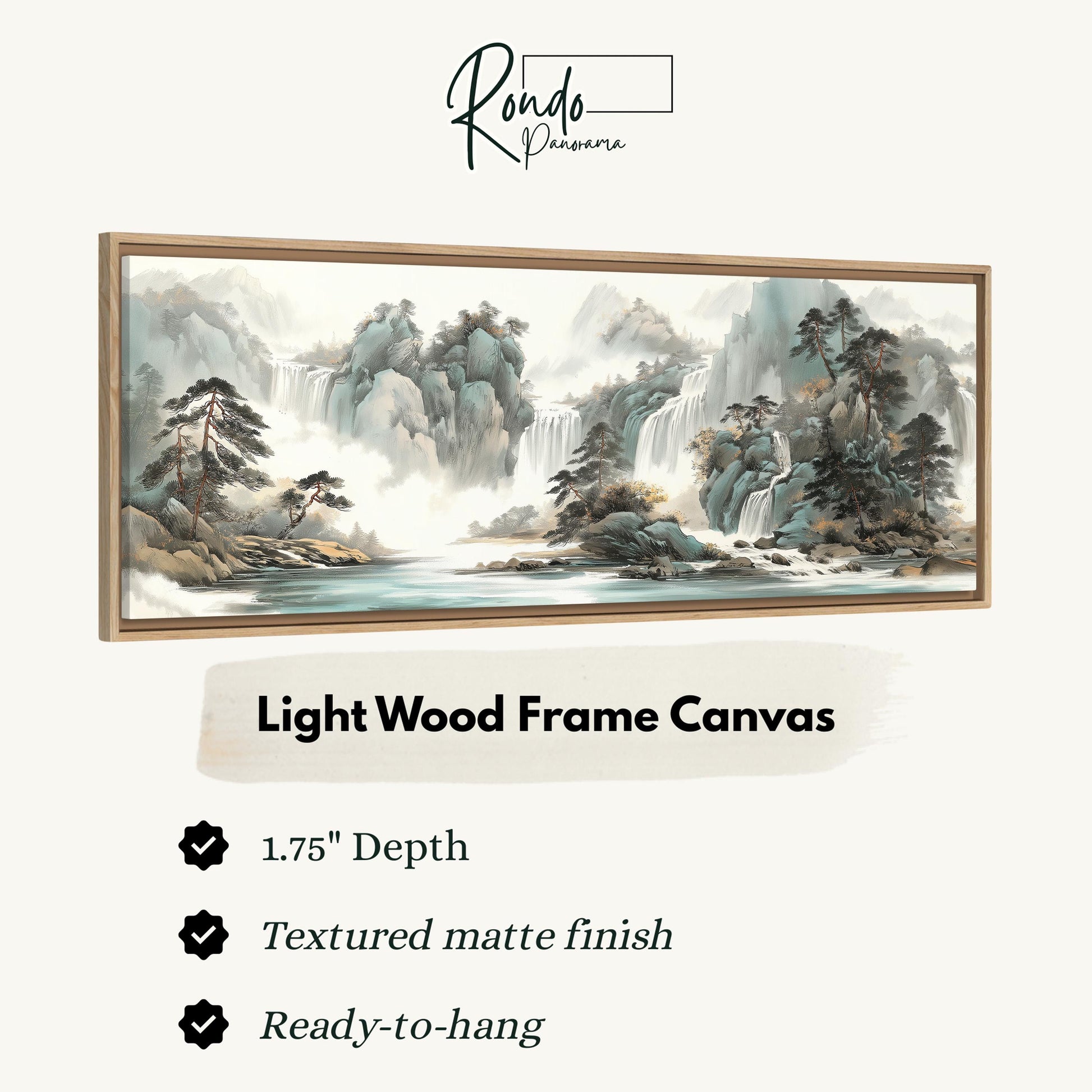 Light wood frame canvas