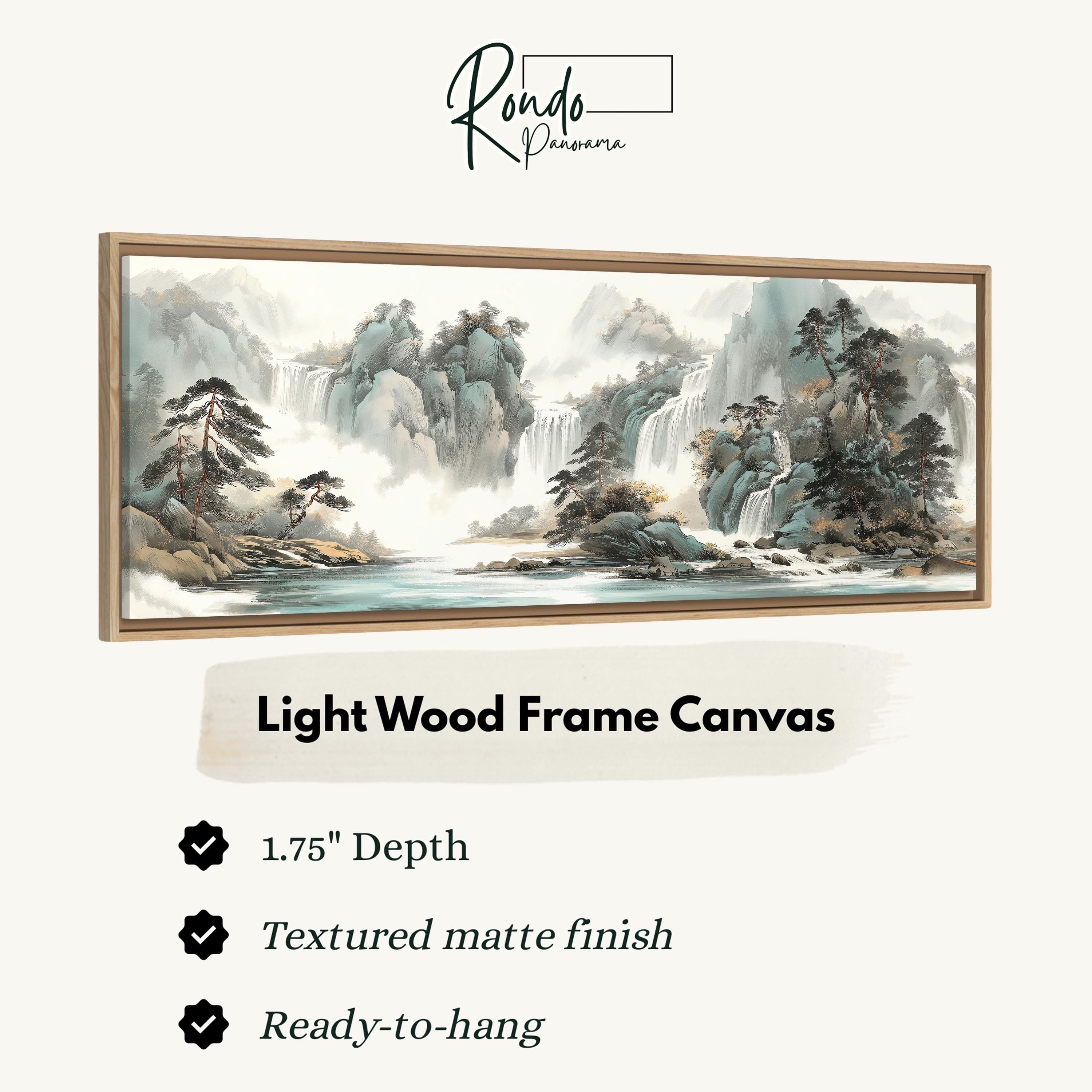 Light wood frame canvas