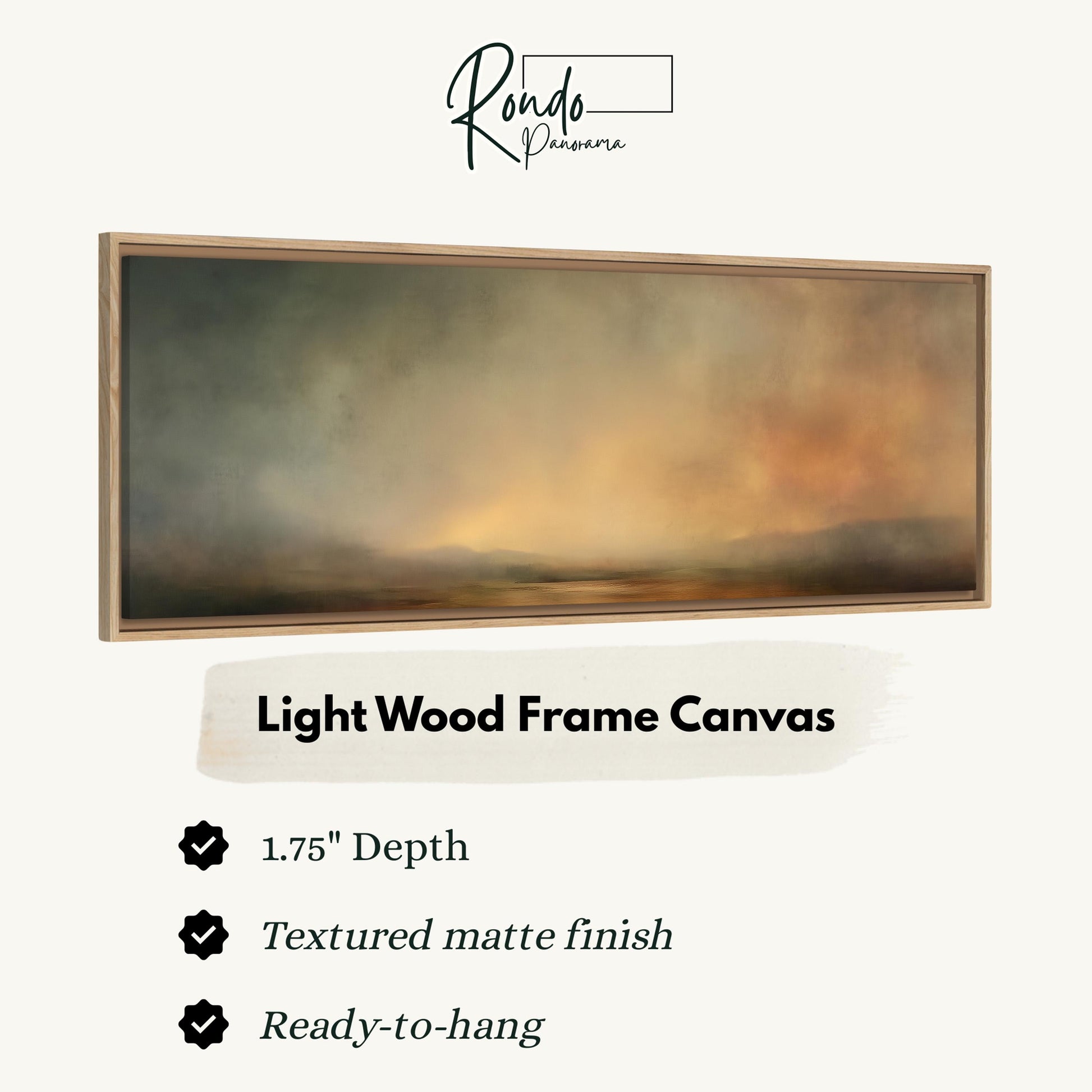 Light wood frame canvas