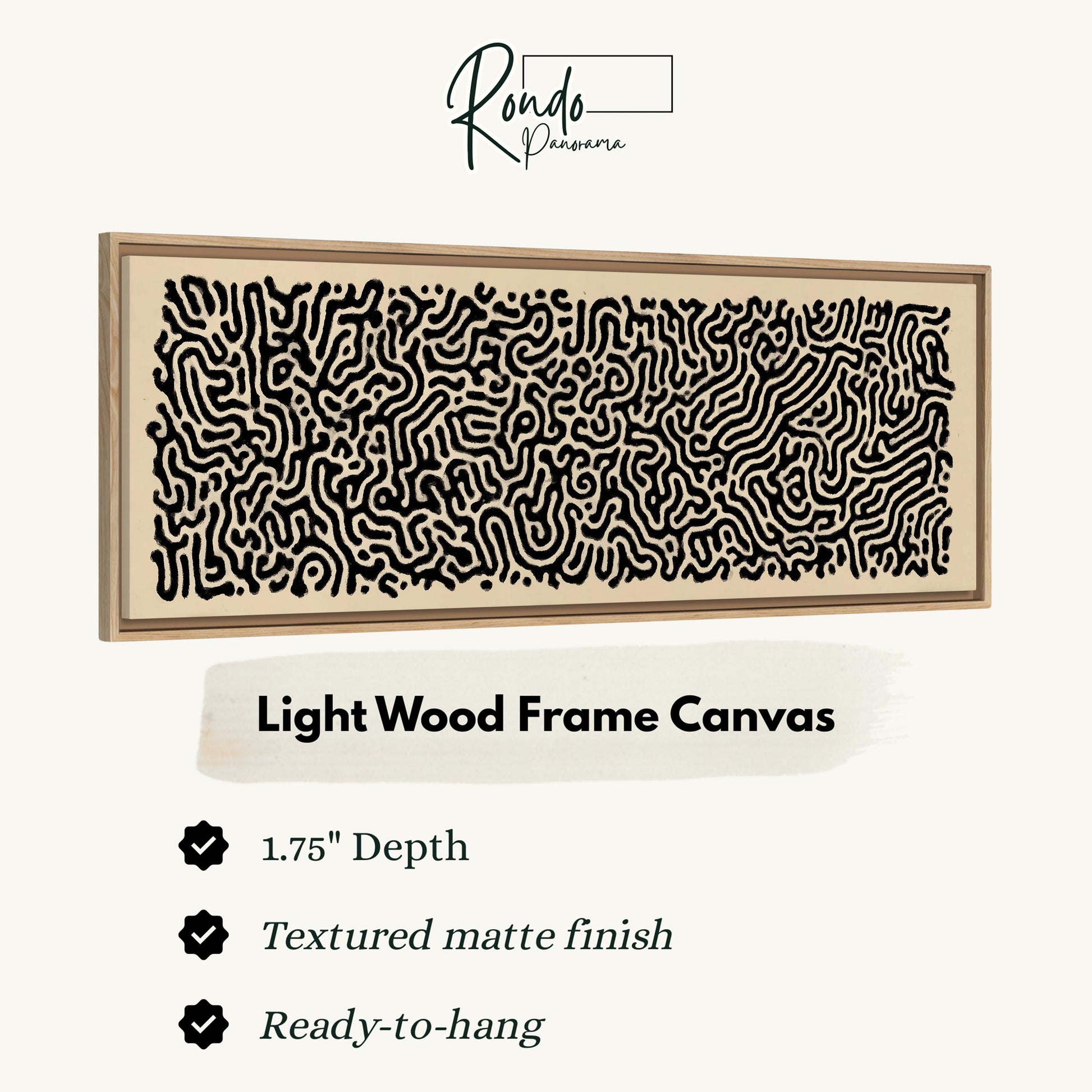 Light wood frame canvas