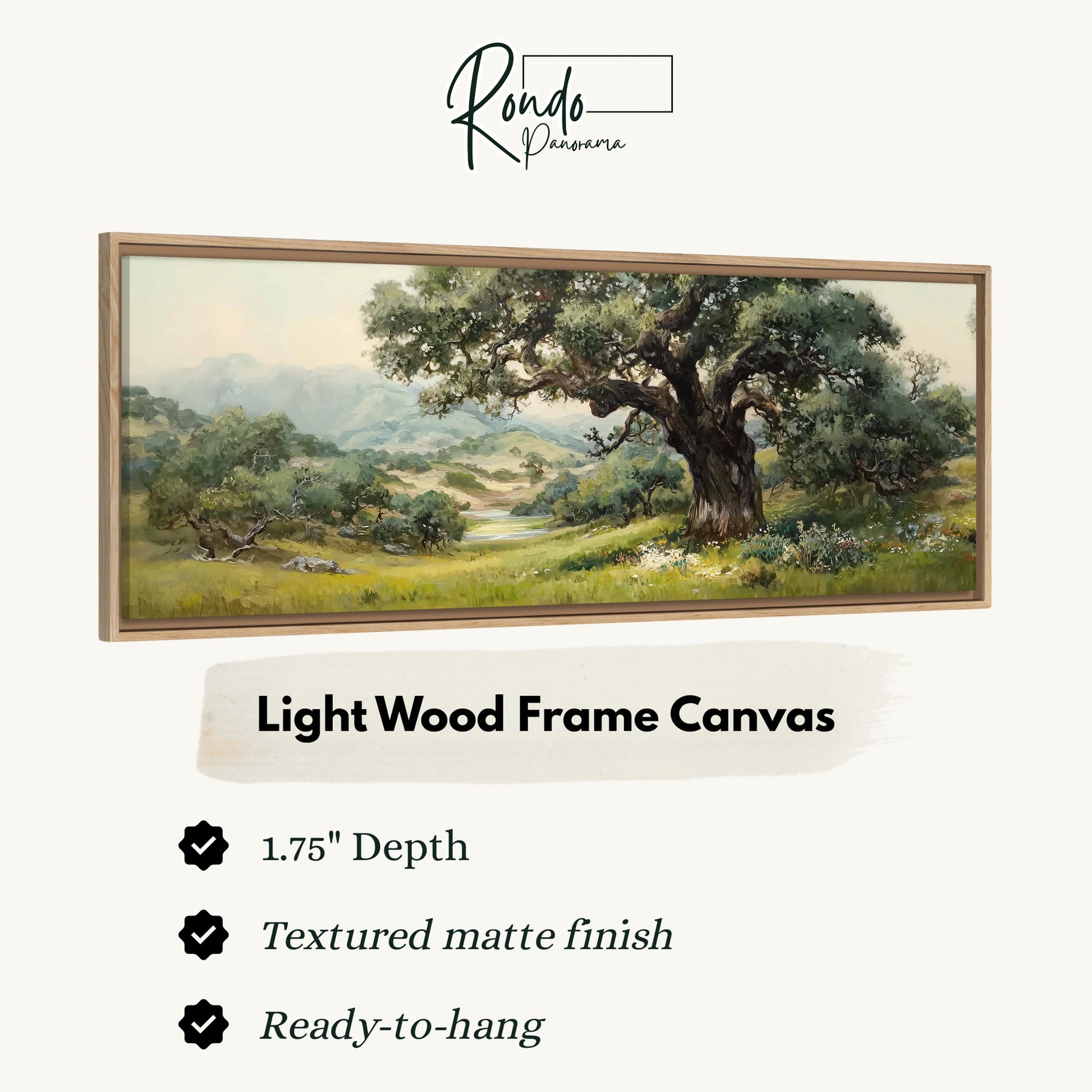 Light wood frame canvas