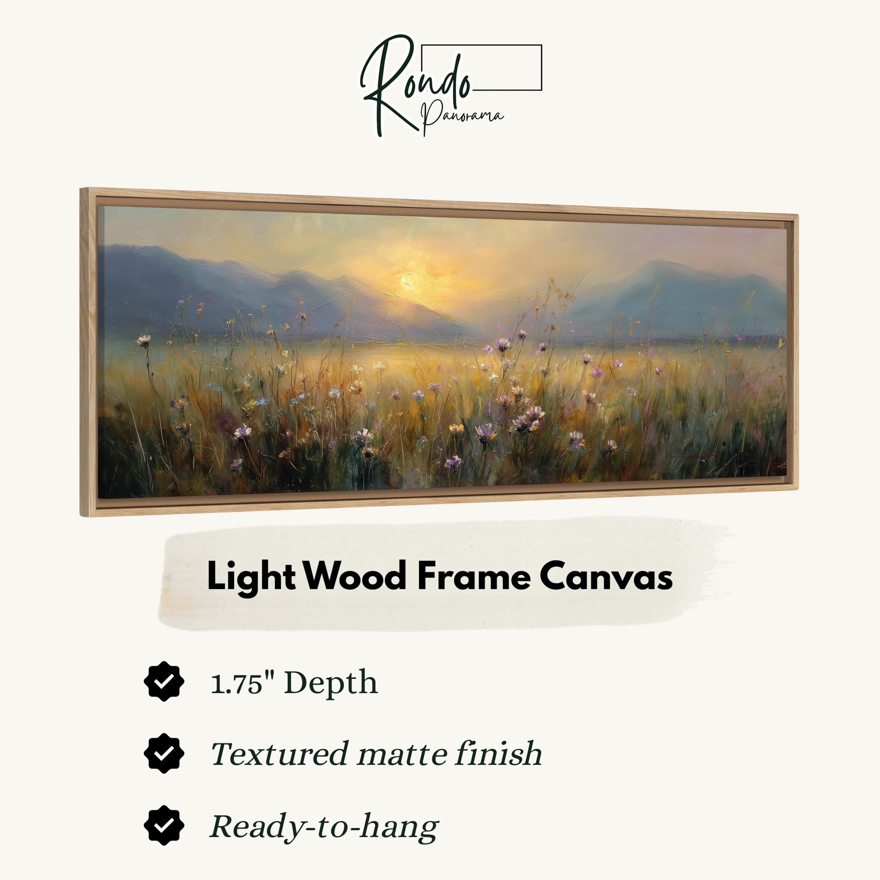 Light wood frame canvas