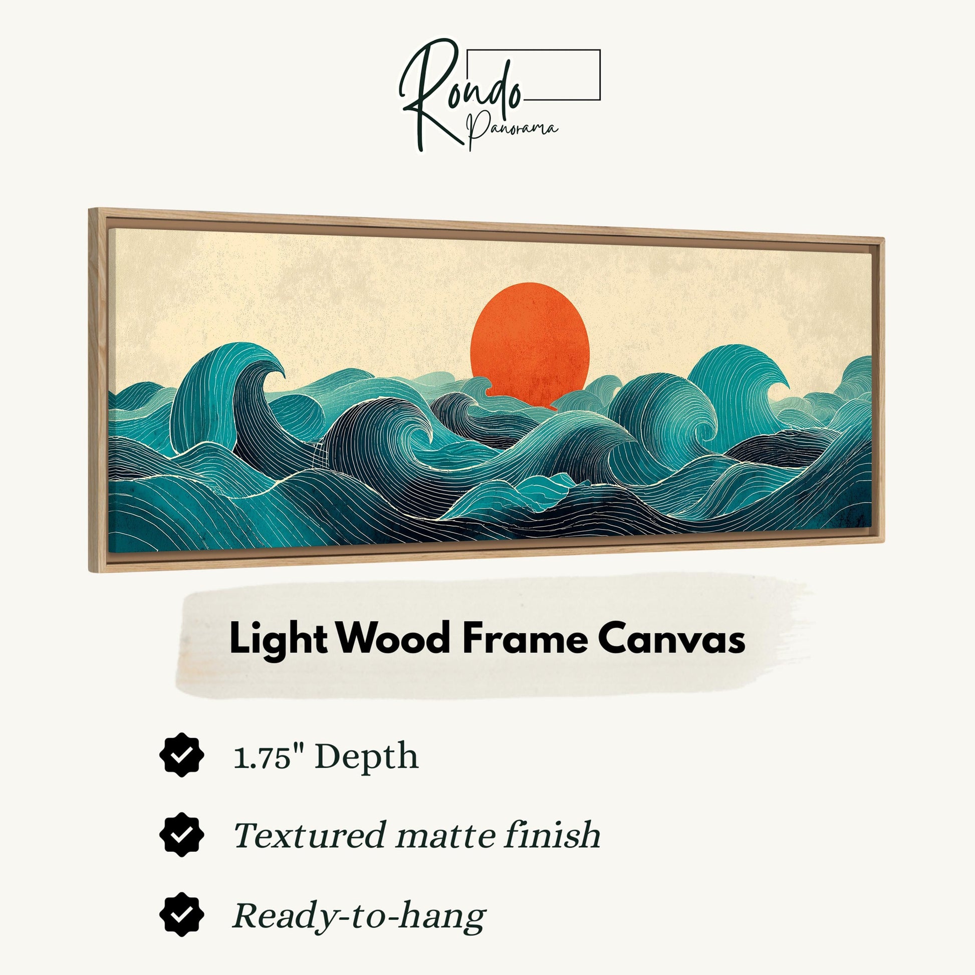 Light wood frame canvas