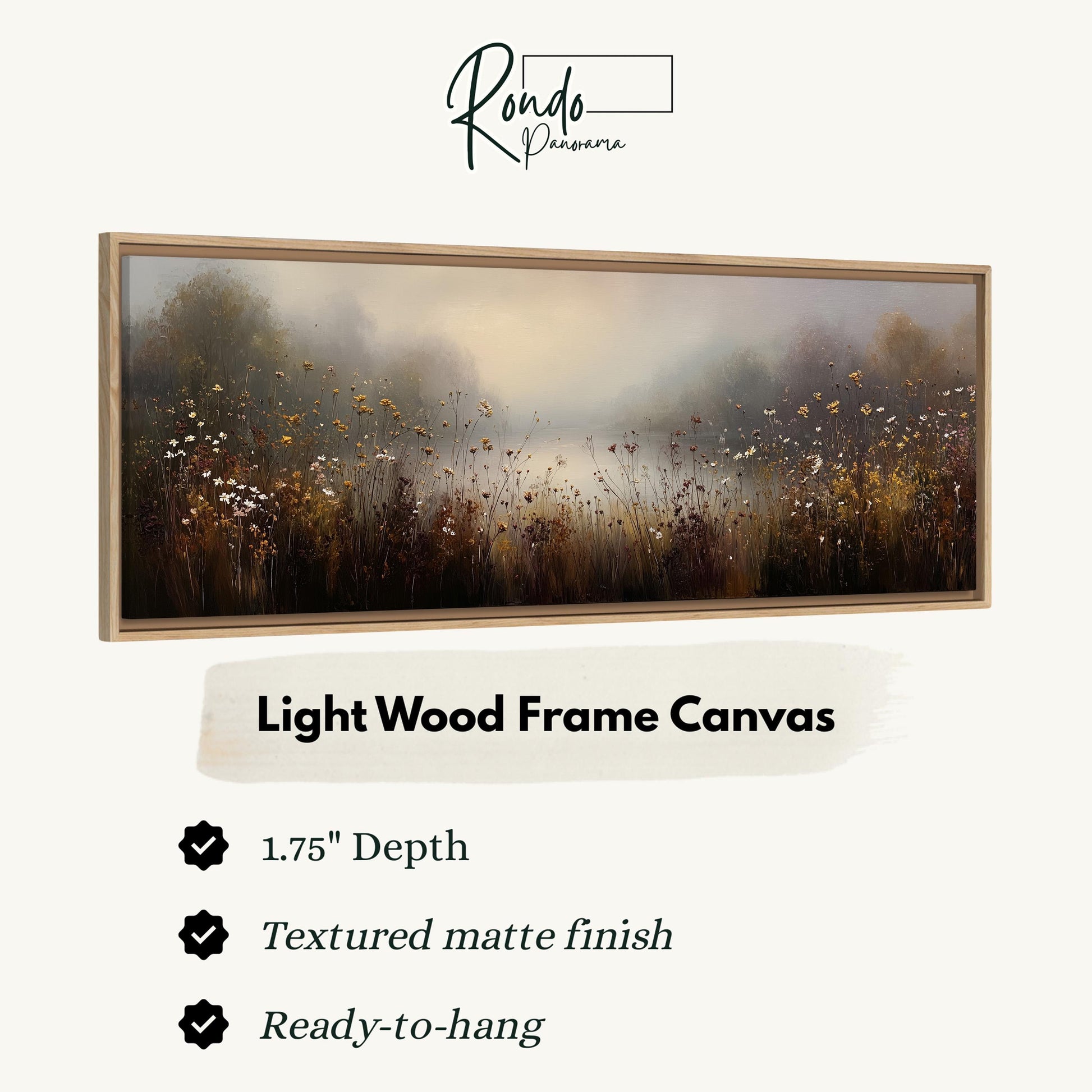 Light wood frame canvas