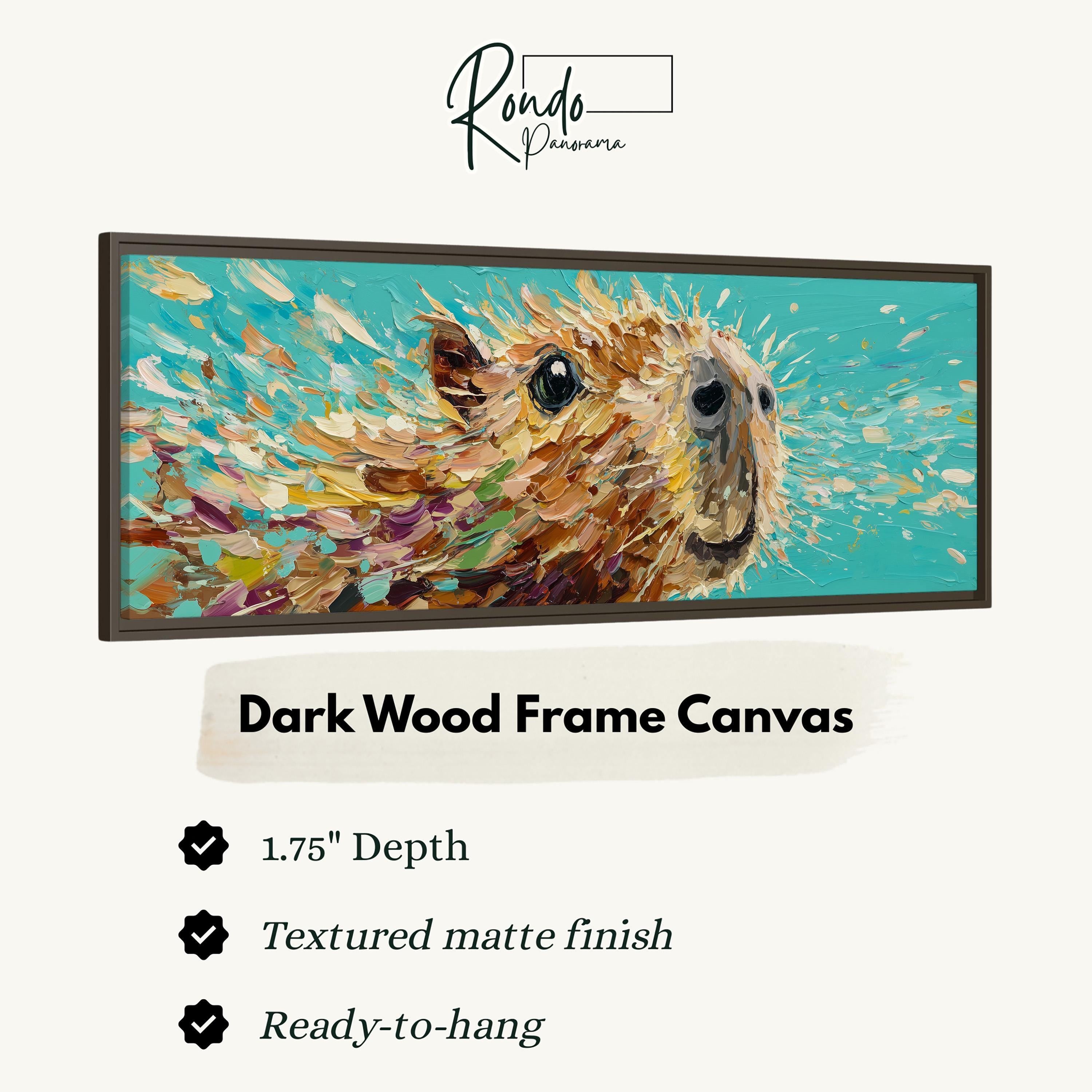 Abstract Capybara - Wide Panoramic Wall Art