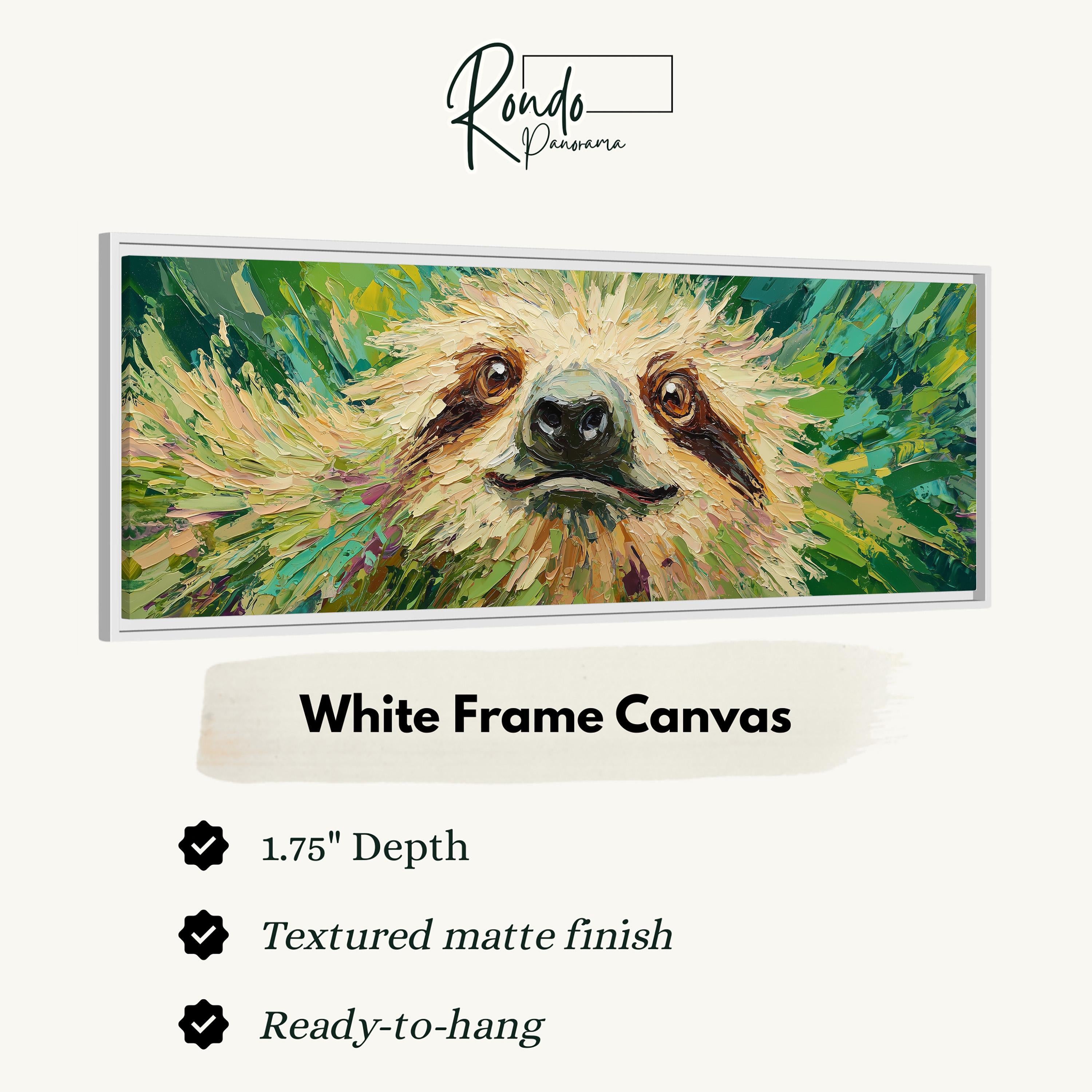 Happy Sloth - Wide Panoramic Canvas