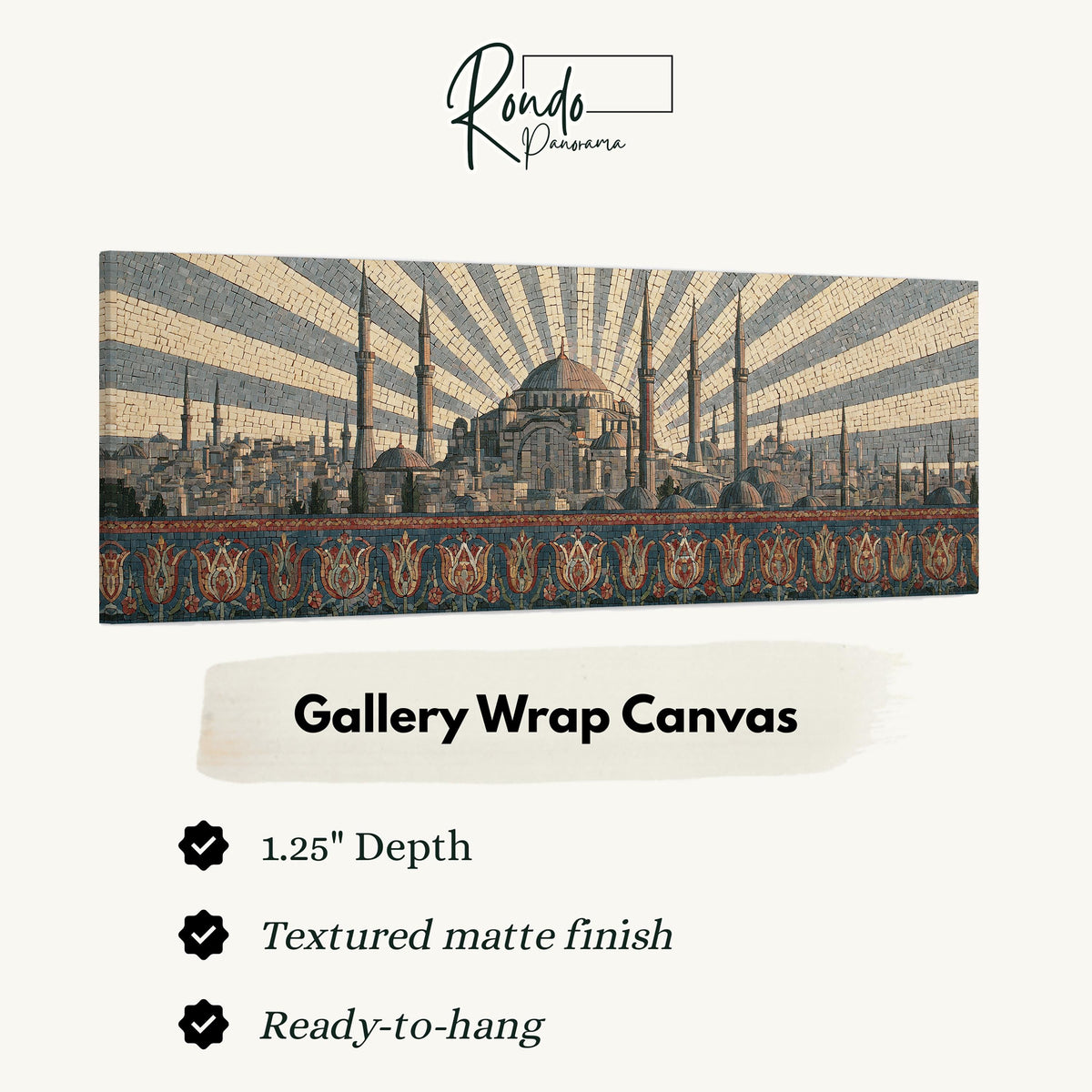Istanbul skyline at sunrise gallery wrap canvas with the image wrapped around the edges