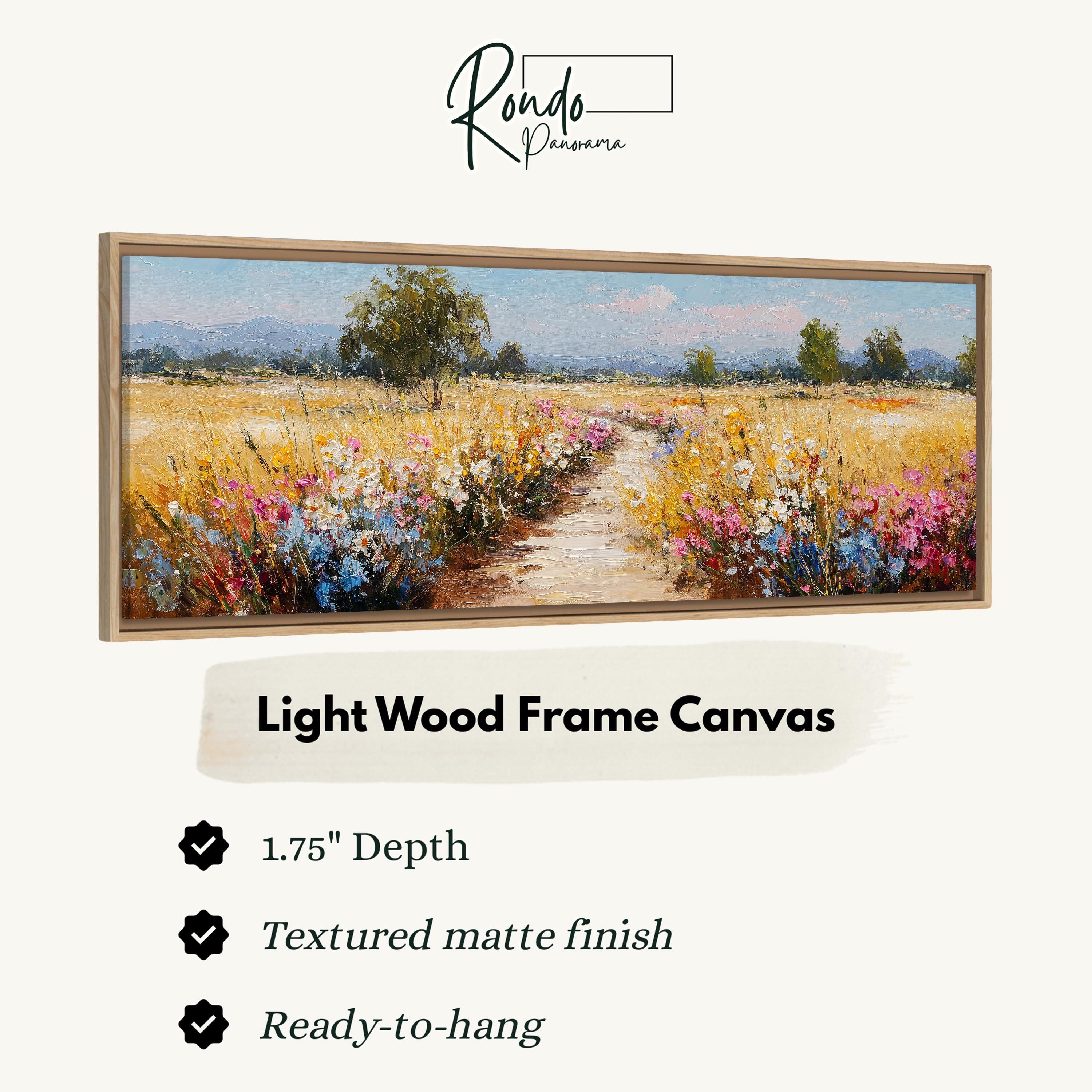 Light wood frame canvas