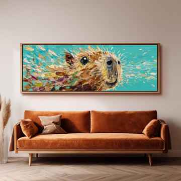 Abstract Capybara - Wide Panoramic Wall Art