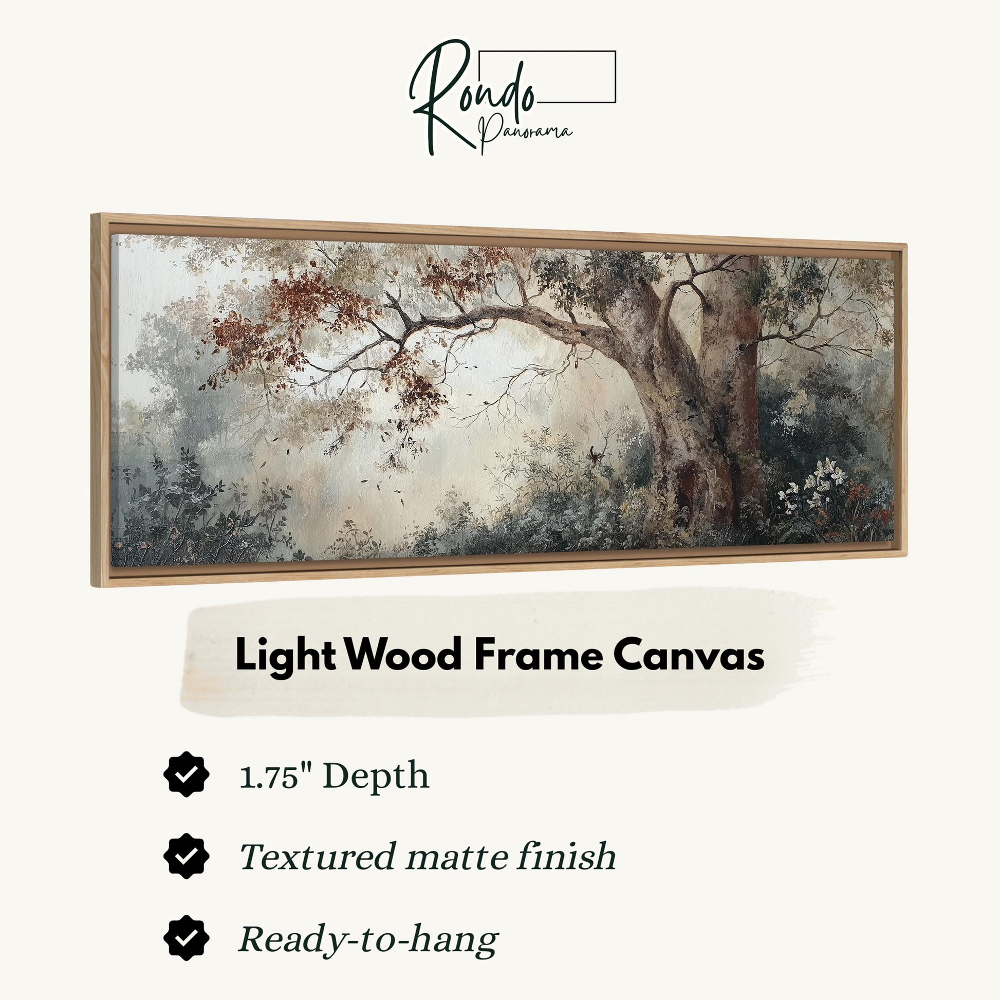 Light wood frame canvas