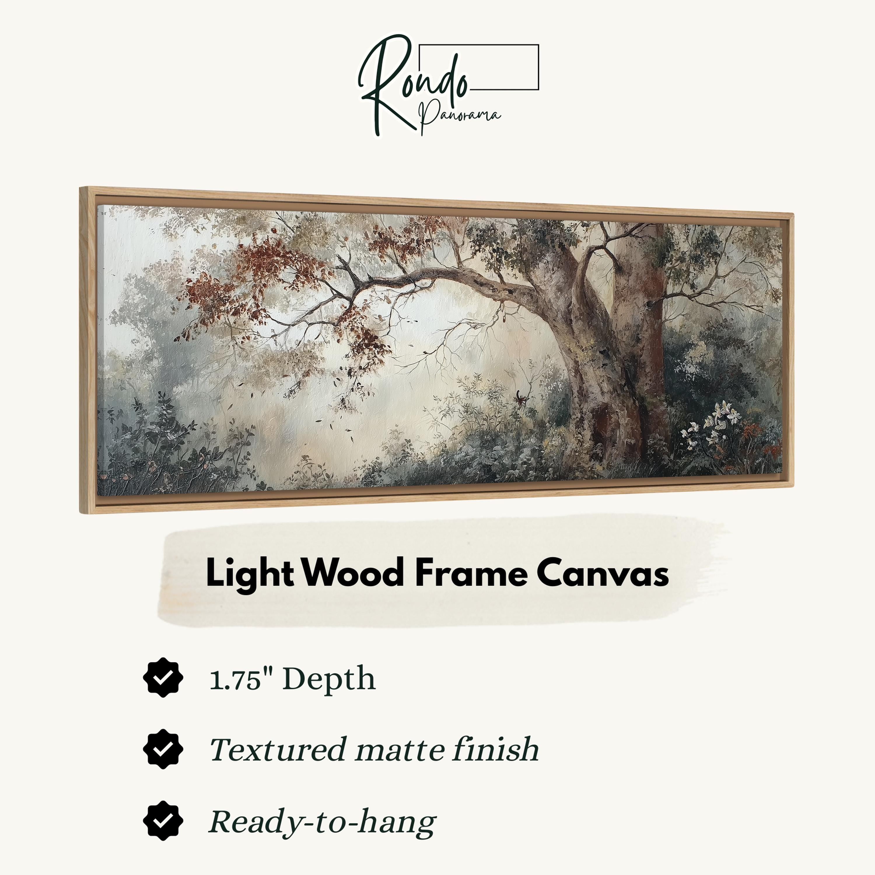 Light wood frame canvas