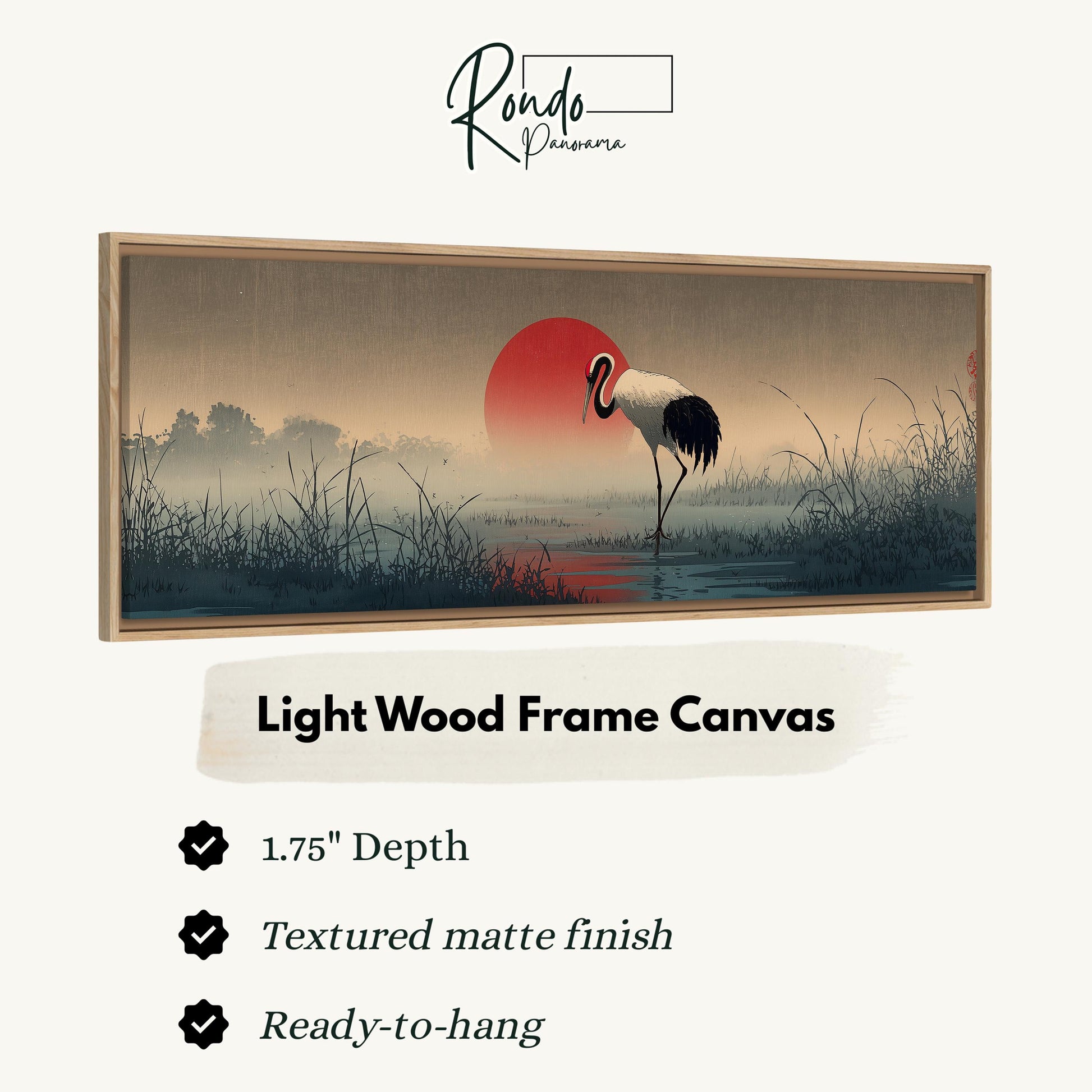 Light wood frame canvas