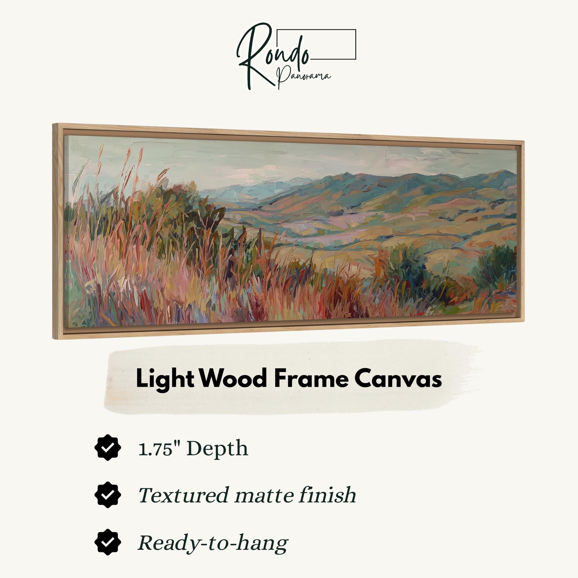 Light wood frame canvas