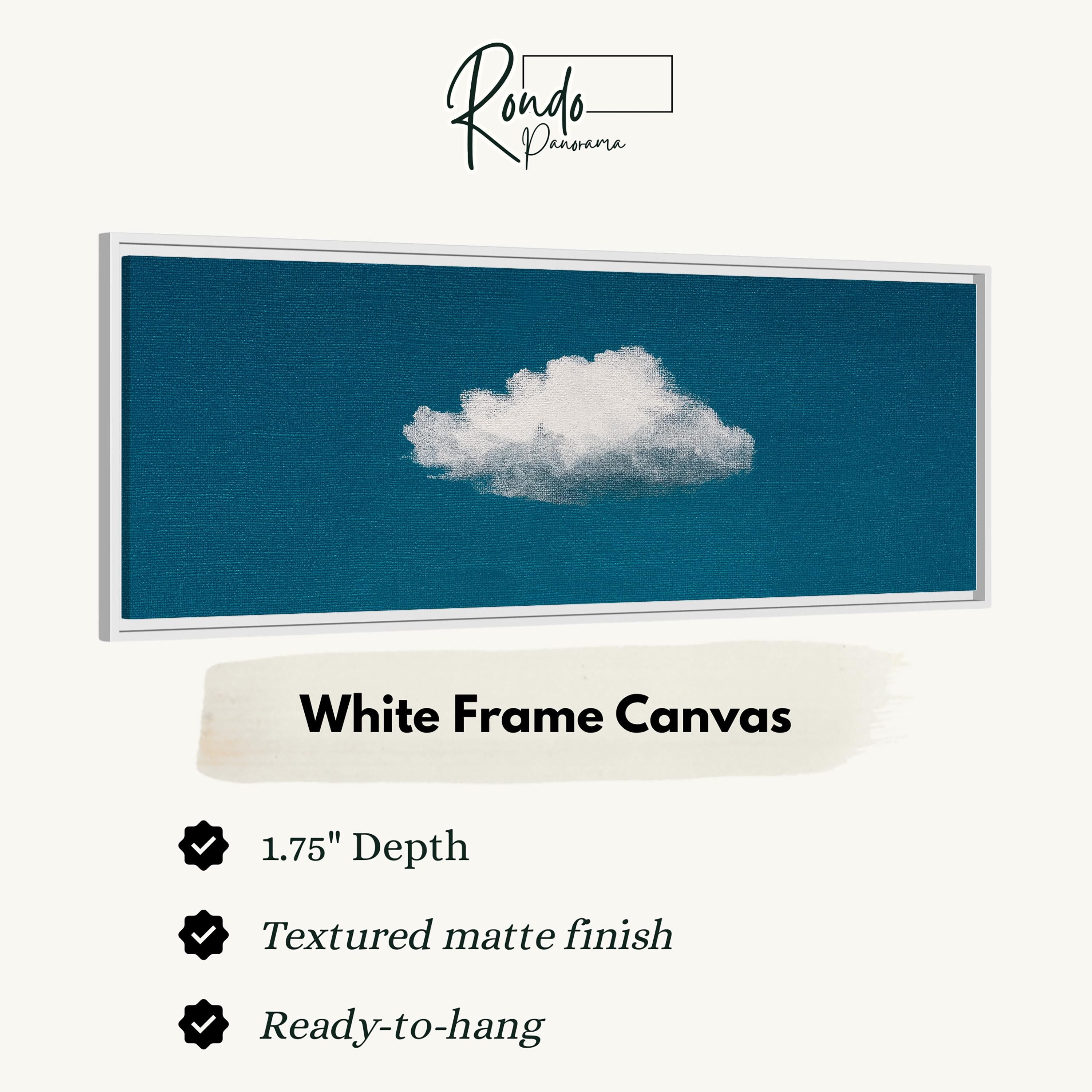 The image is a white frame canvas depicting a cloud against a blue sky.