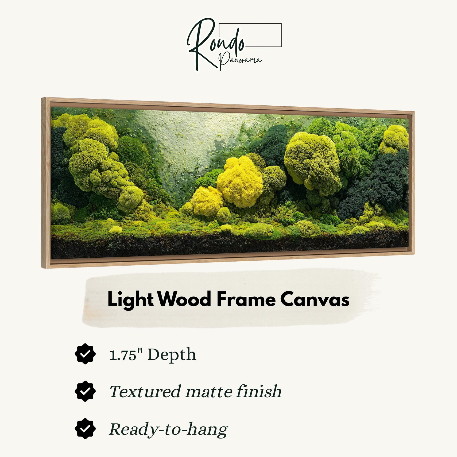 Light wood frame canvas