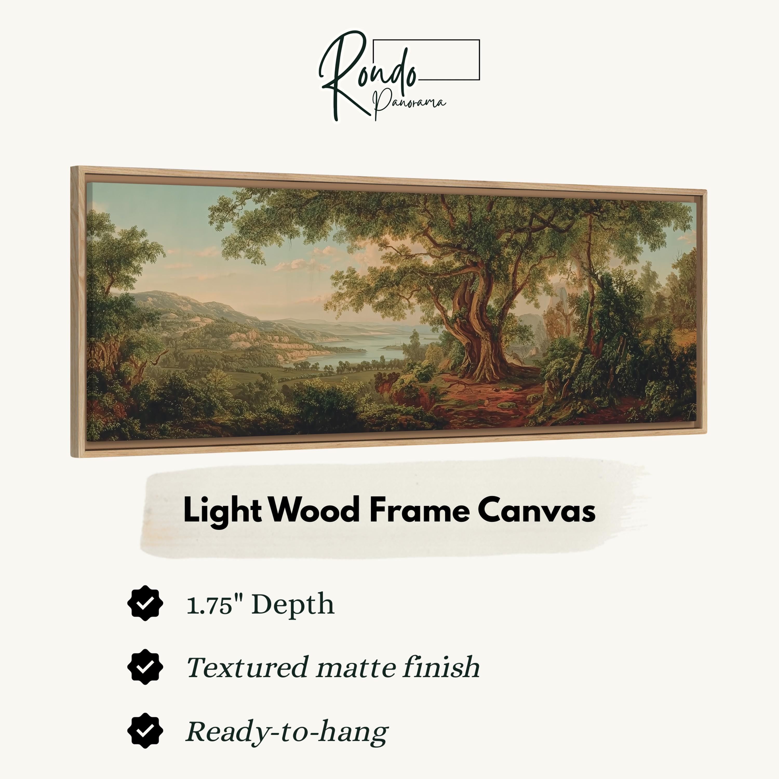 Light wood frame canvas