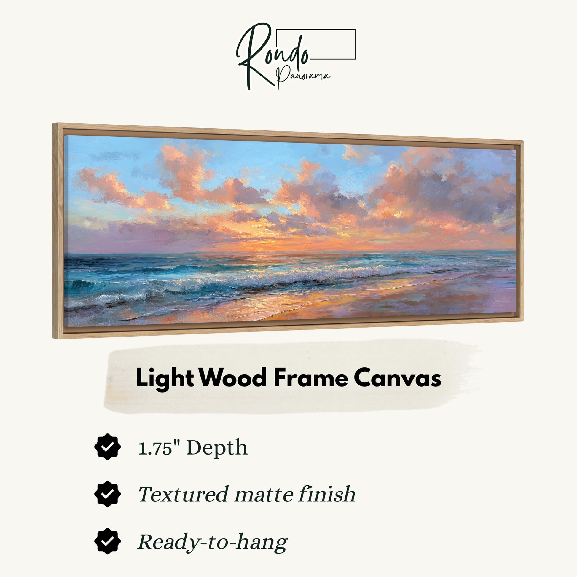 Light wood frame canvas