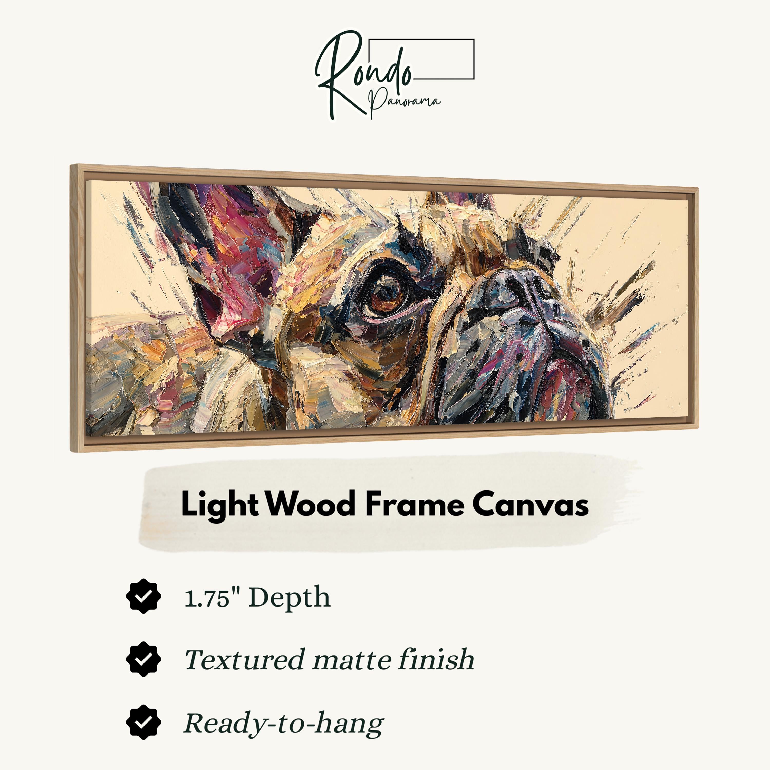 Light wood frame canvas
