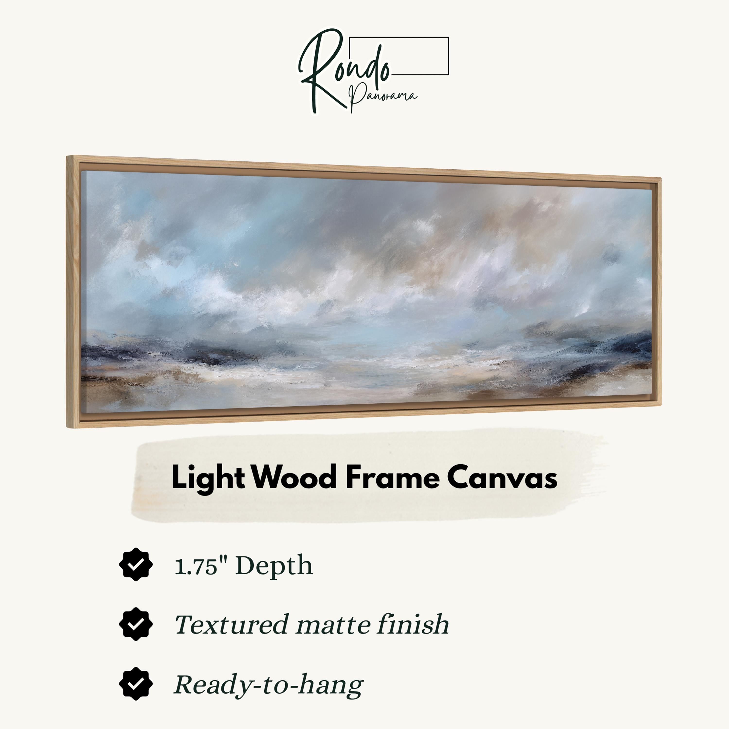 Light wood frame canvas