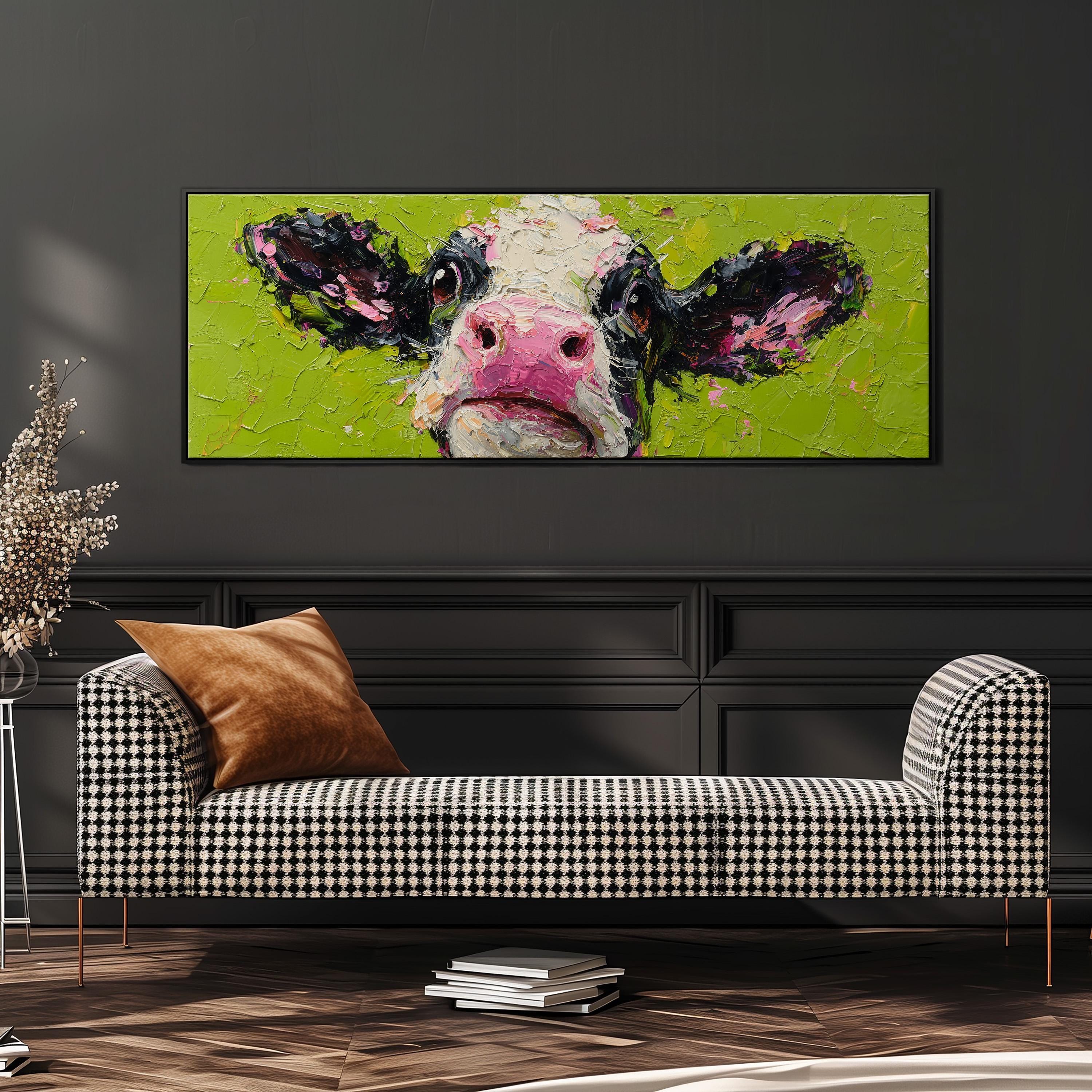 Colorful Cow - Abstract Farm Animal Art