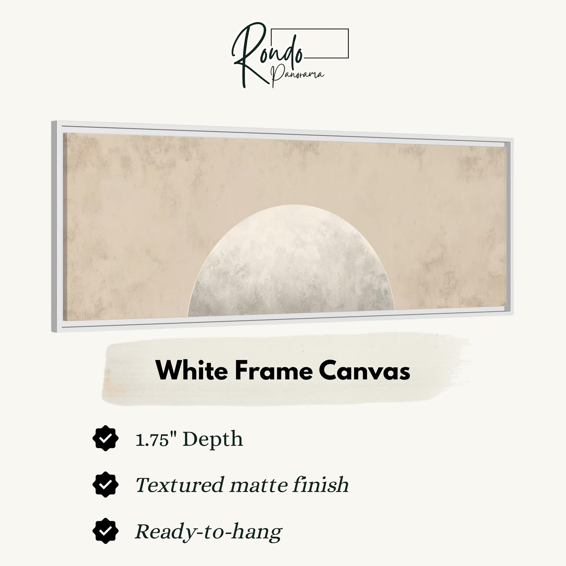 The image is a white frame canvas with a large, circular shape in the center, which appears to be a depiction of a moon or a similar celestial object.