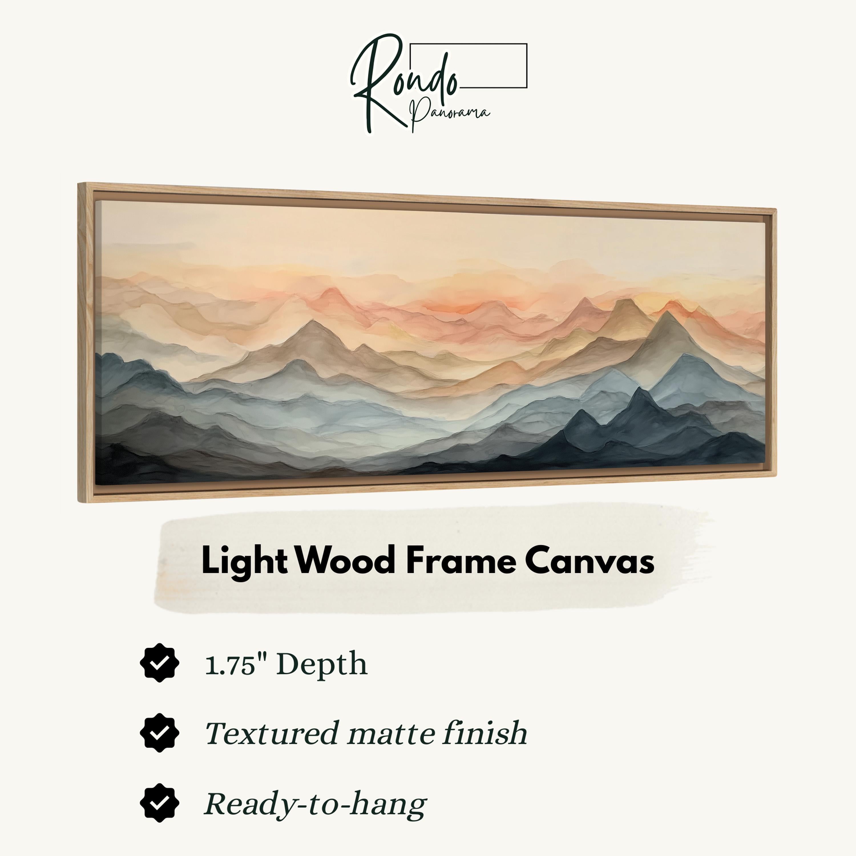 Light wood frame canvas