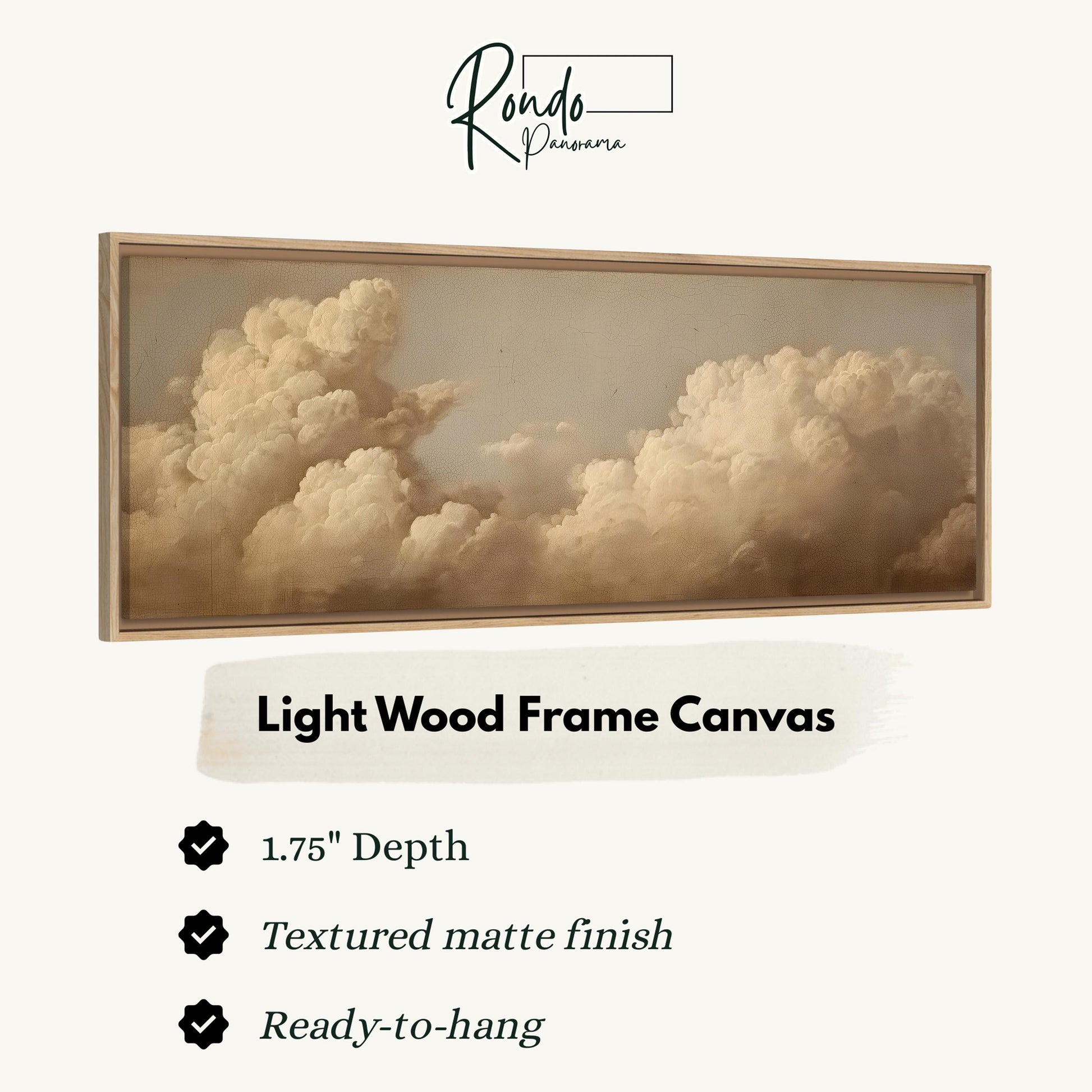 Light wood frame canvas