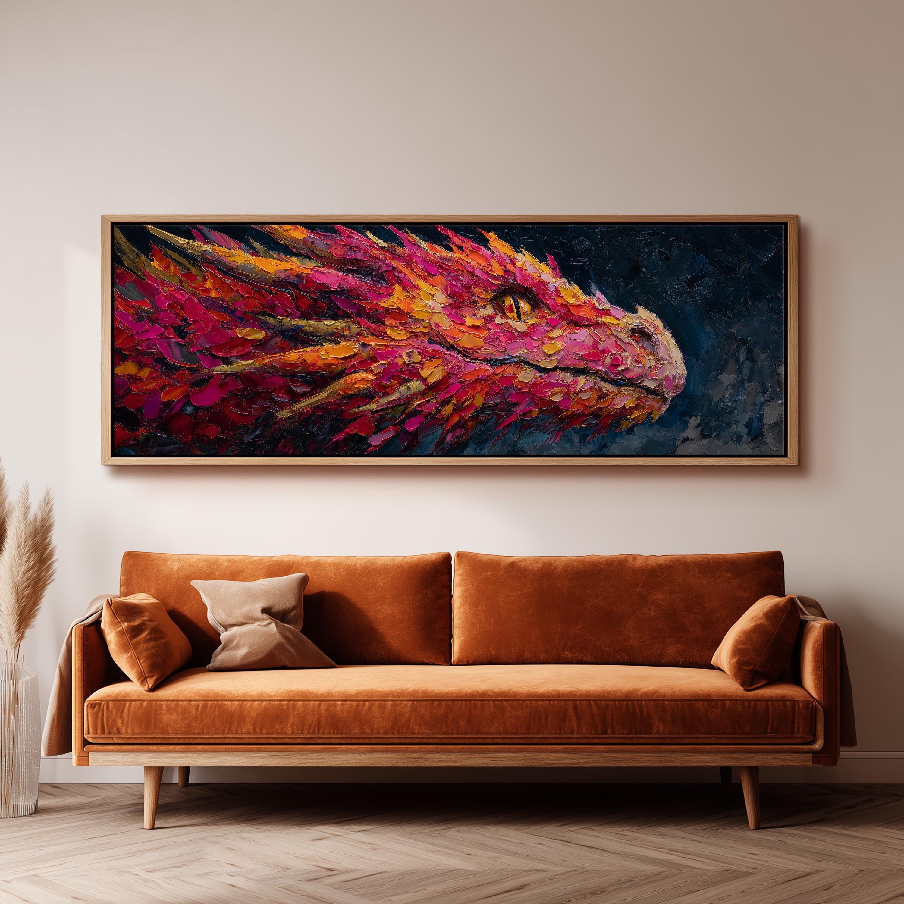 Abstract Dragon - Wide Panoramic Canvas
