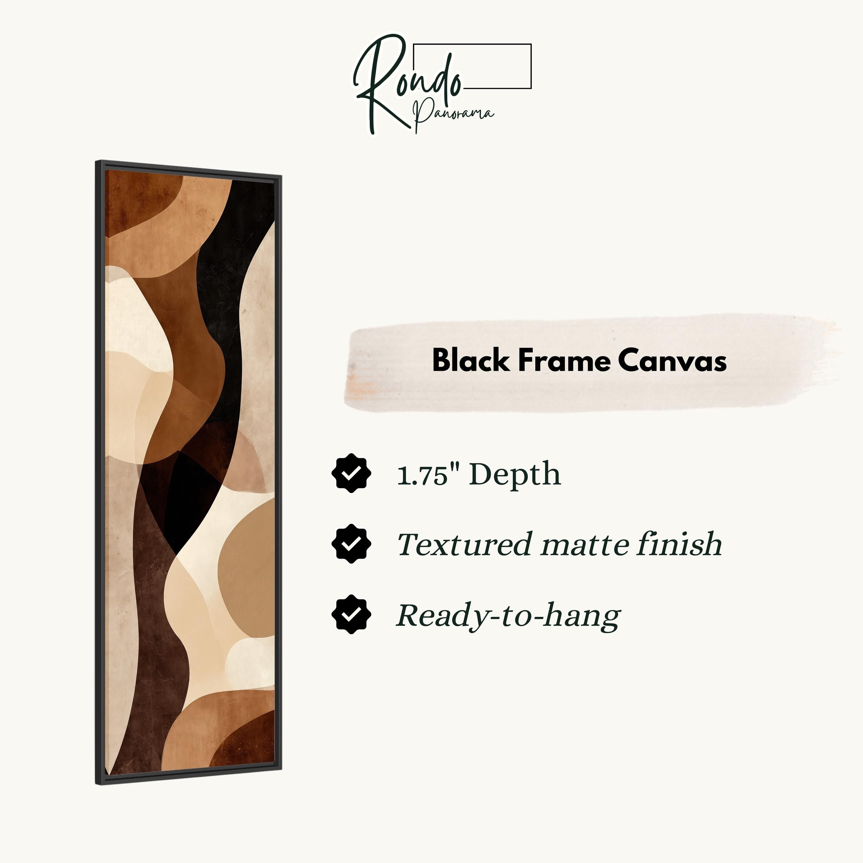 The image is a black frame canvas with a textured matte finish, measuring 1.75" in depth and ready to hang.