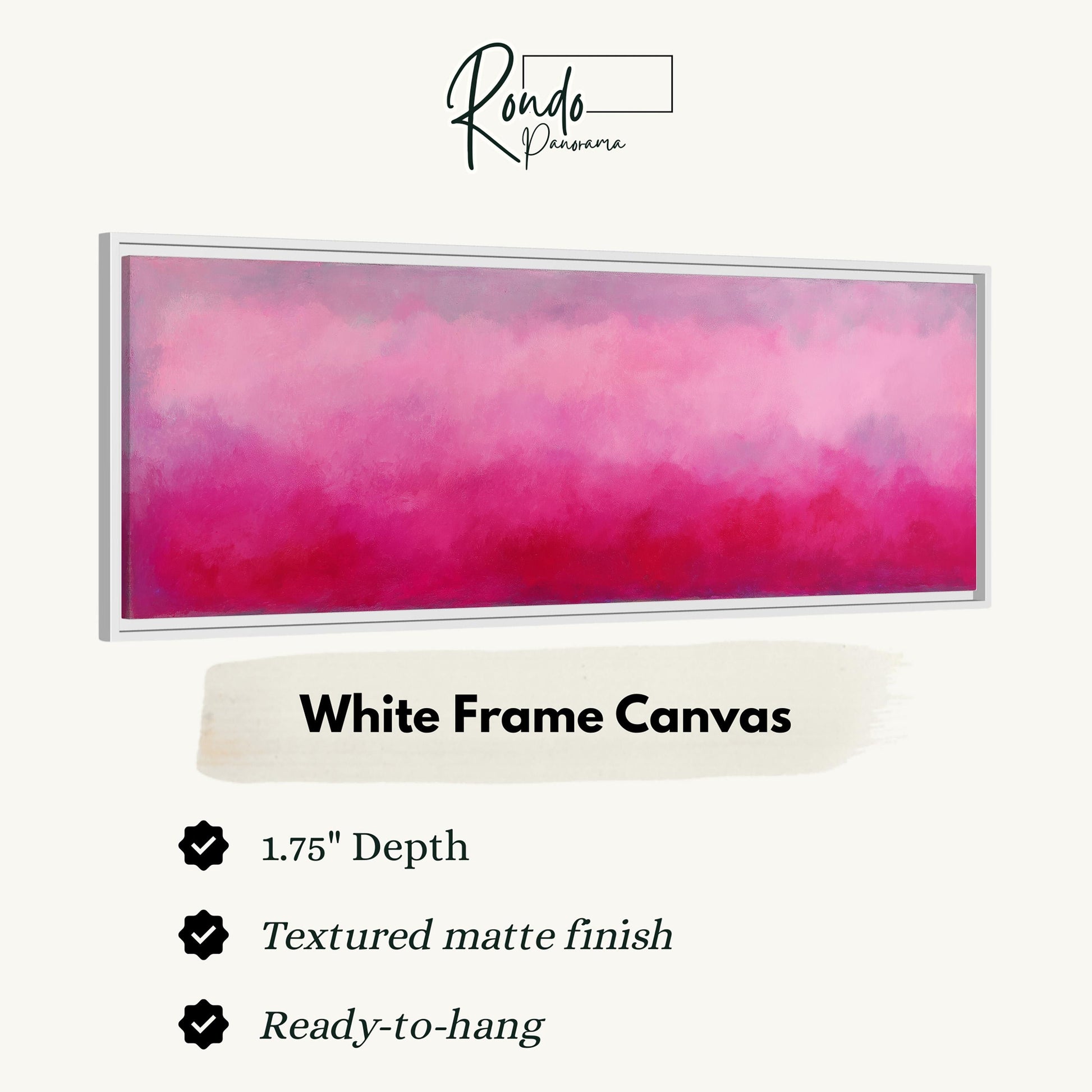 The image is a white frame canvas with a pink gradient background.